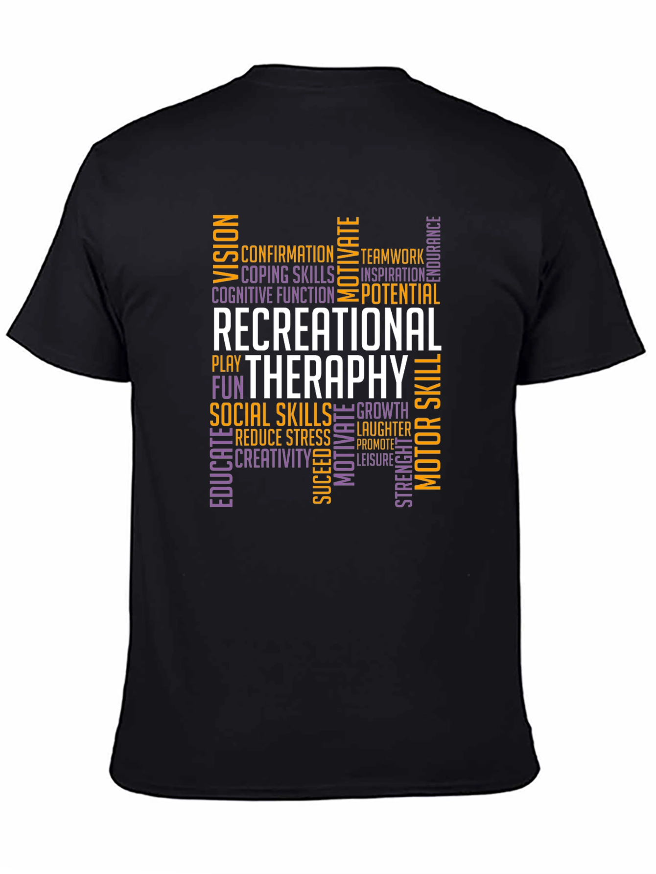 Recreational Therapy Word Art T-Shirt