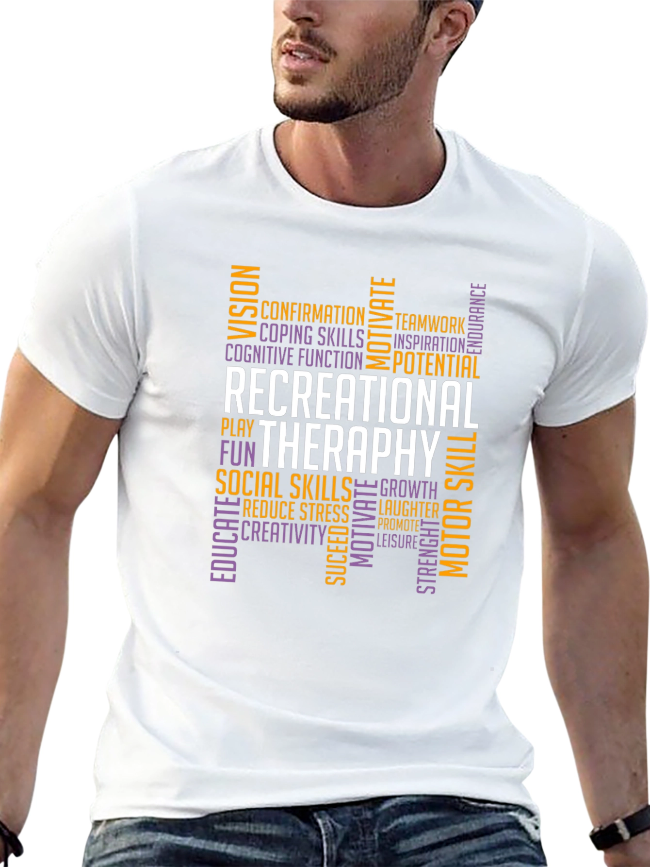 Recreational Therapy Word Art T-Shirt
