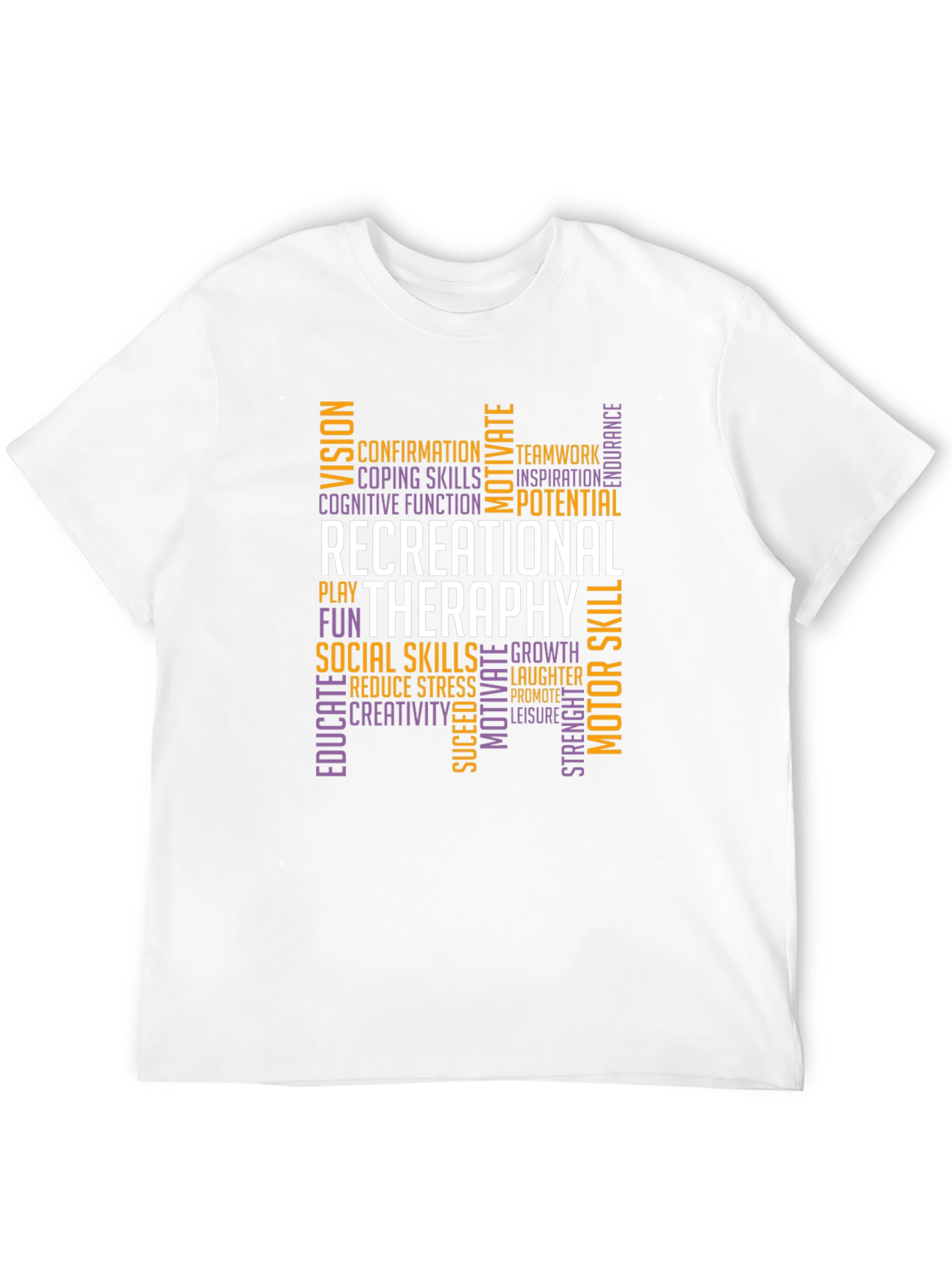 Recreational Therapy Word Art T-Shirt