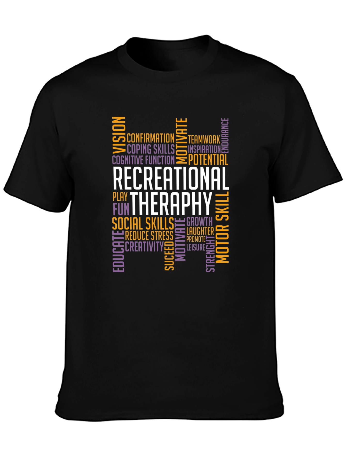 Recreational Therapy Word Art T-Shirt