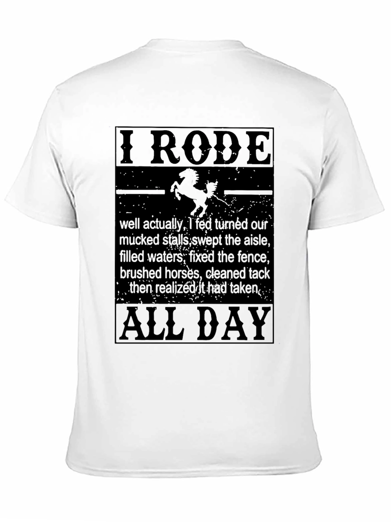 I Rode All Day Black Graphic Tee
