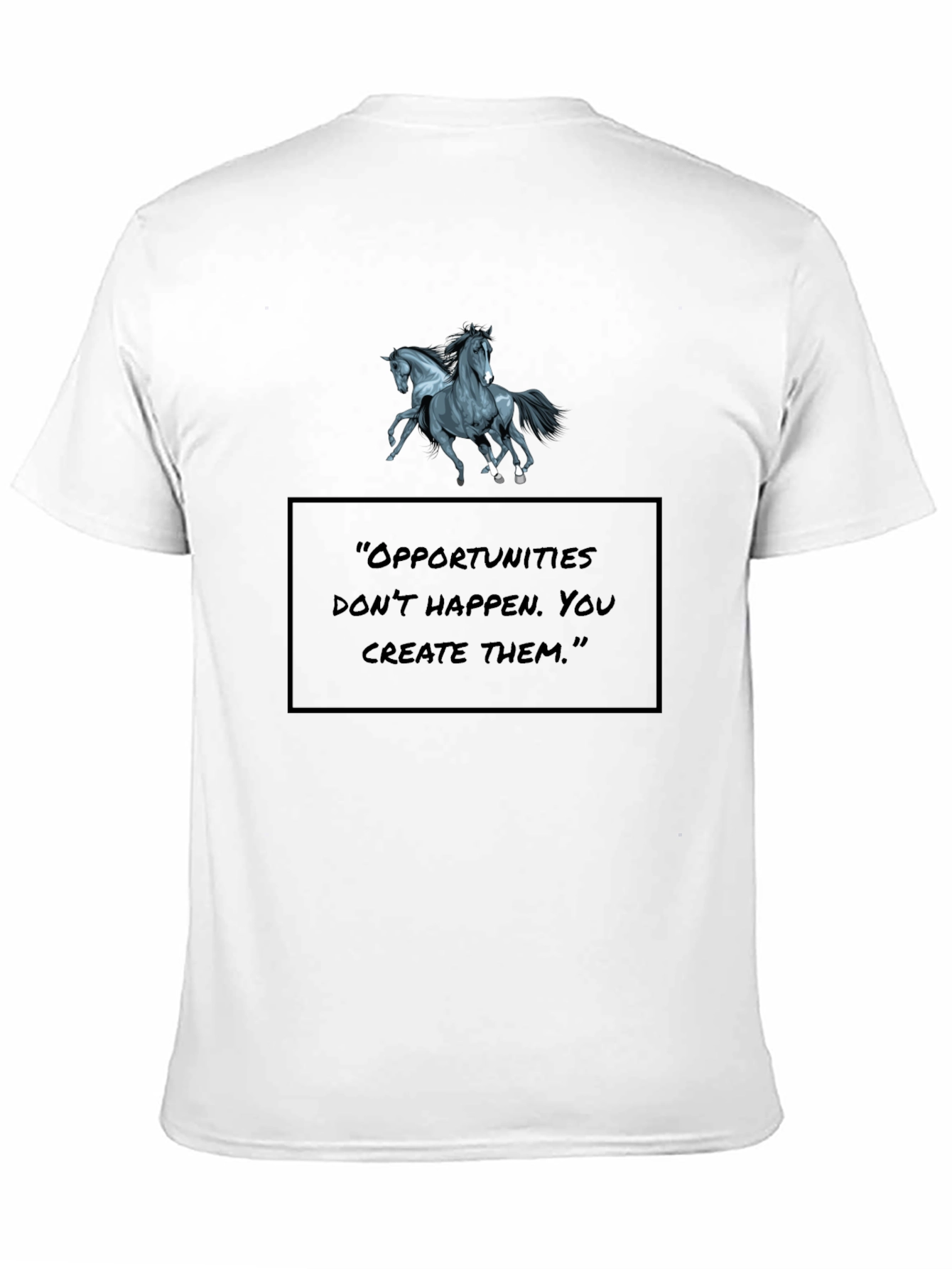 Motivational Horse Graphic Black T-Shirt