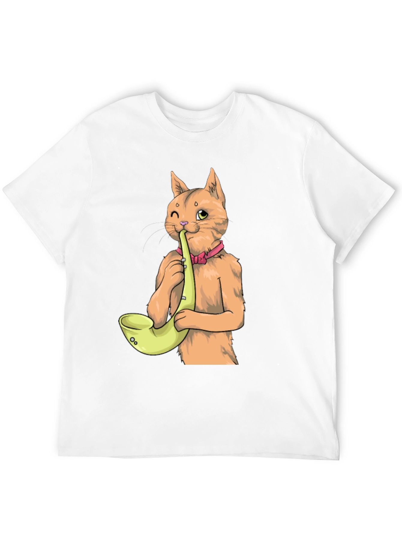 Cat Saxophone T-Shirt - Cool Musical Tee