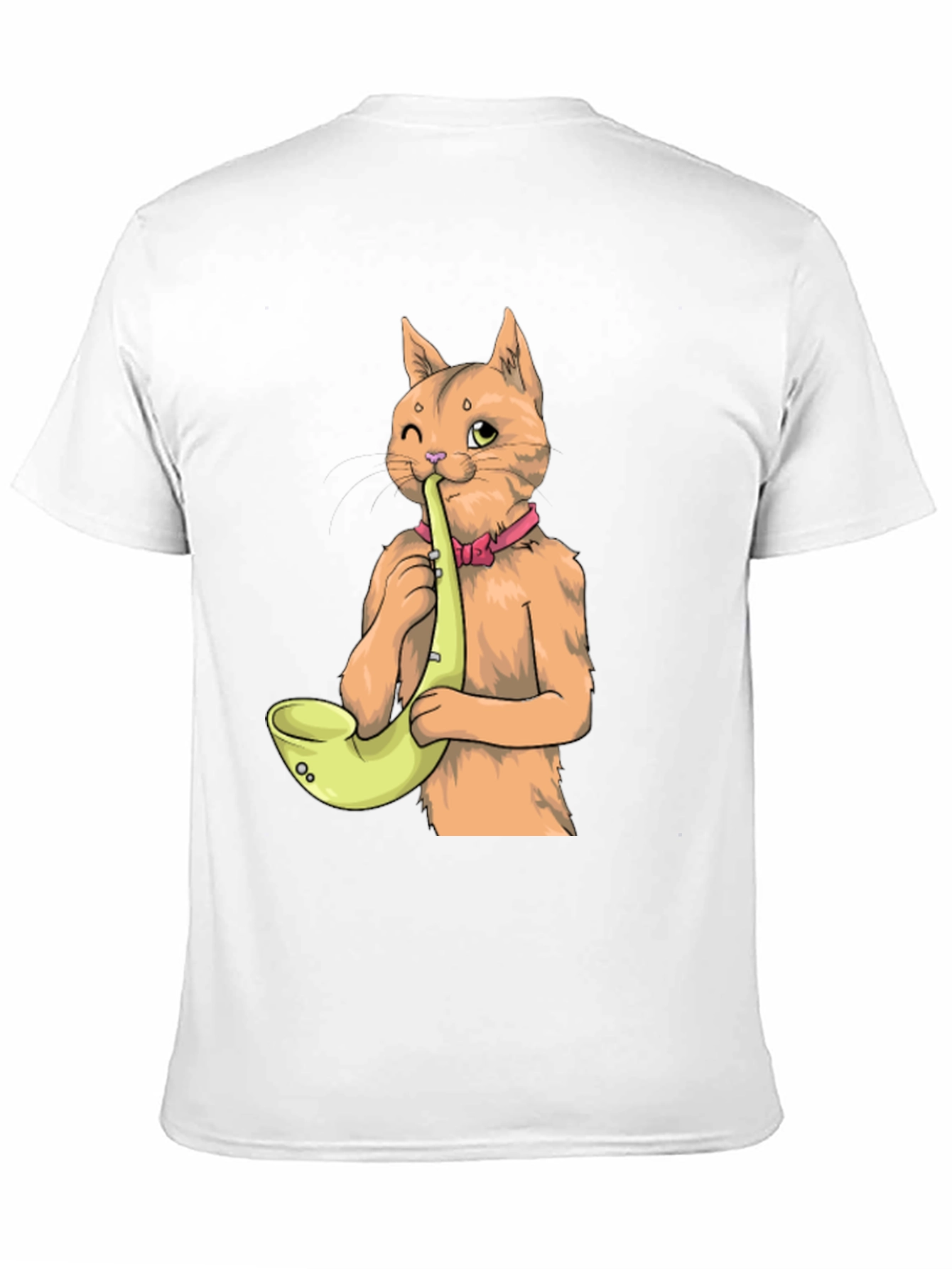 Cat Saxophone T-Shirt - Cool Musical Tee