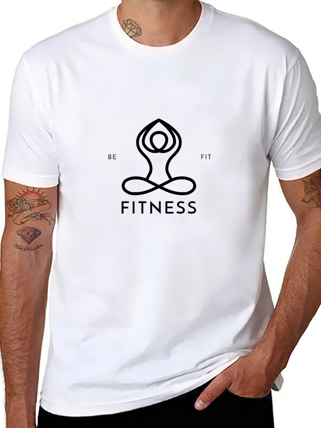 Fitness Yoga Black T-Shirt