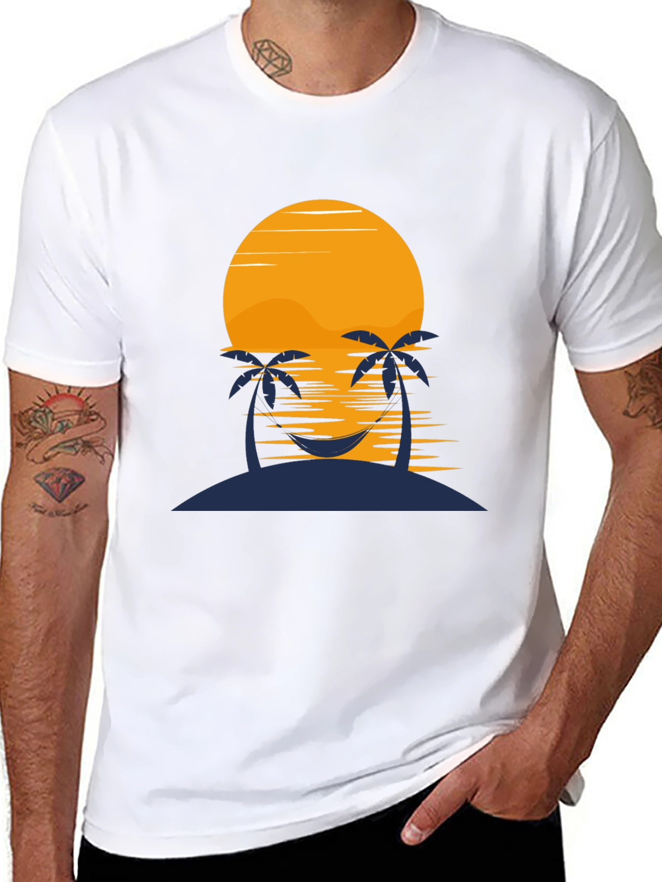 Sunset Island Graphic Tee - Relaxed Fit