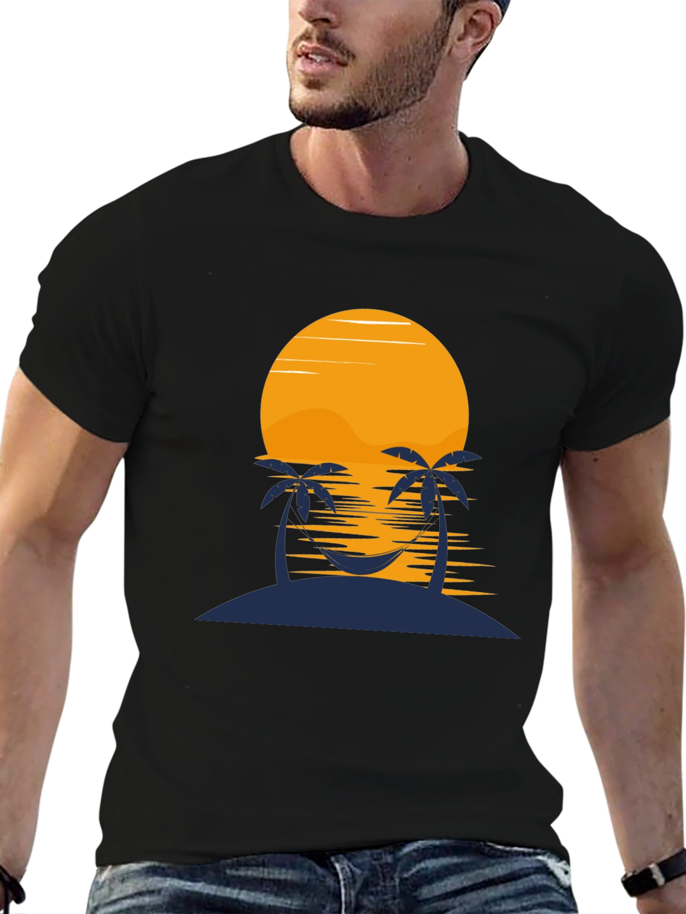 Sunset Island Graphic Tee - Relaxed Fit