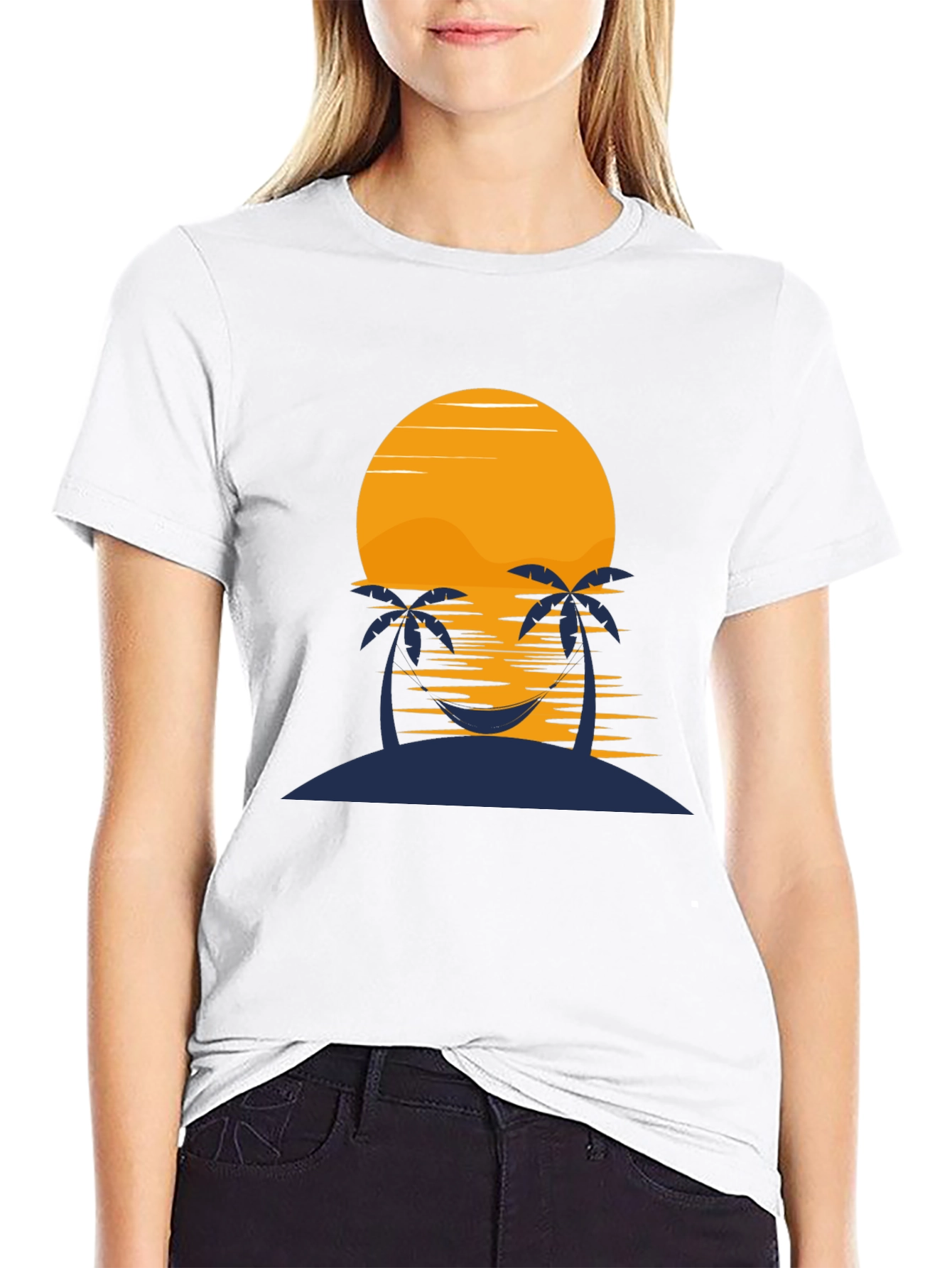 Sunset Island Graphic Tee - Relaxed Fit