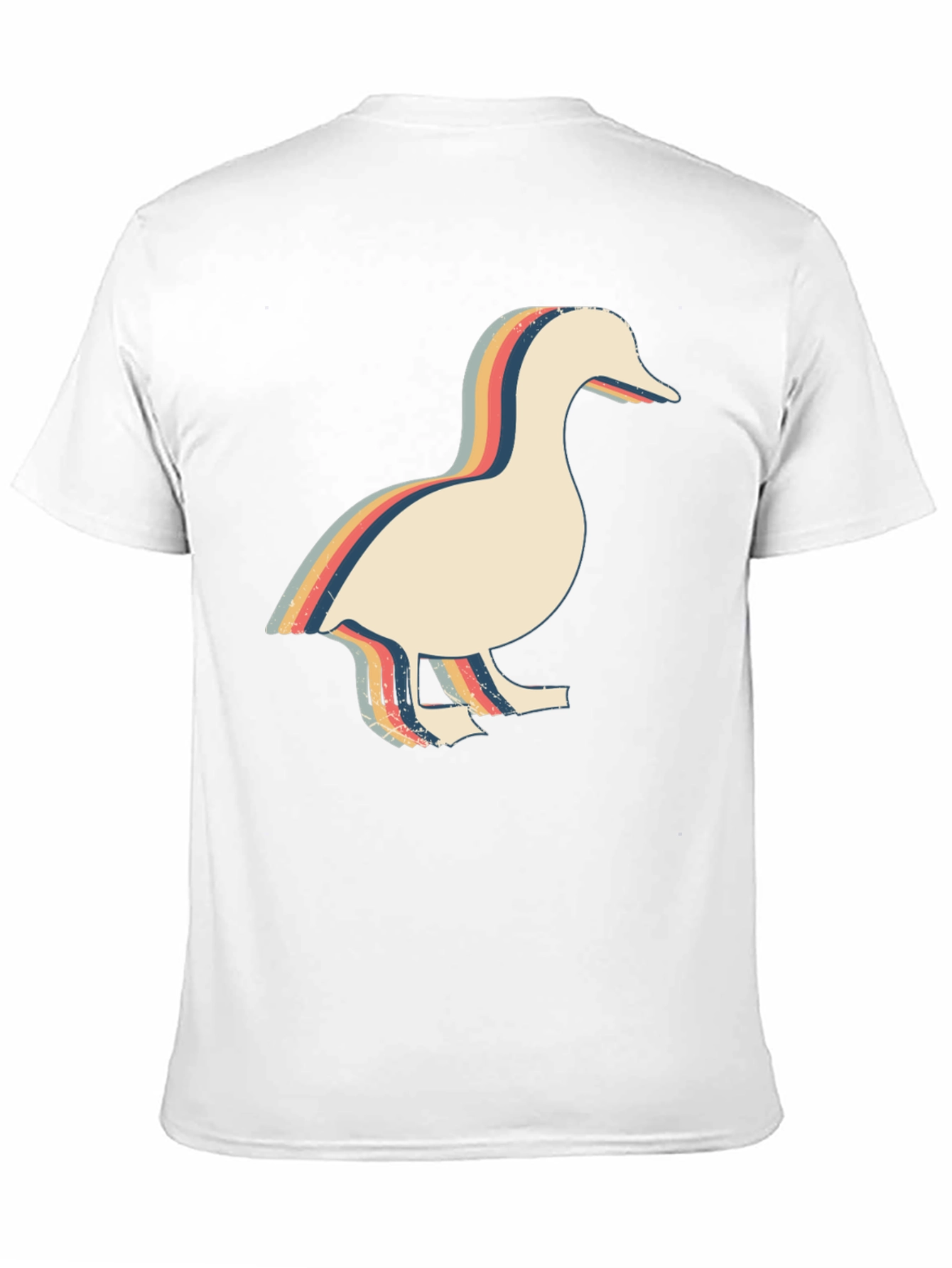 Retro Duck Graphic Tee - Black Cotton T-Shirt