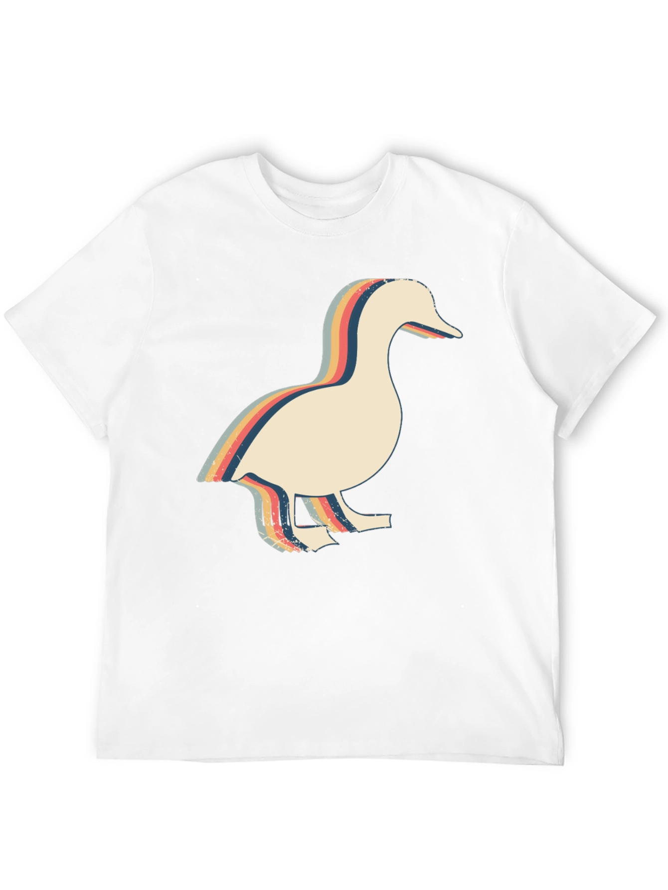 Retro Duck Graphic Tee - Black Cotton T-Shirt