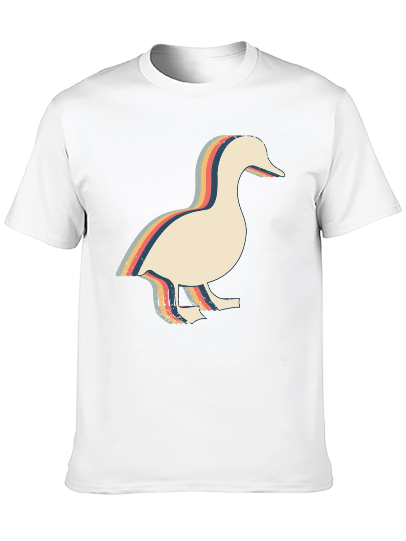 Retro Duck Graphic Tee - Black Cotton T-Shirt