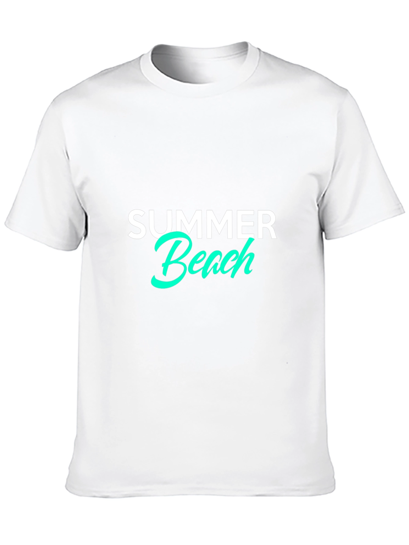 Summer Beach Graphic Tee - Casual Black T-Shirt