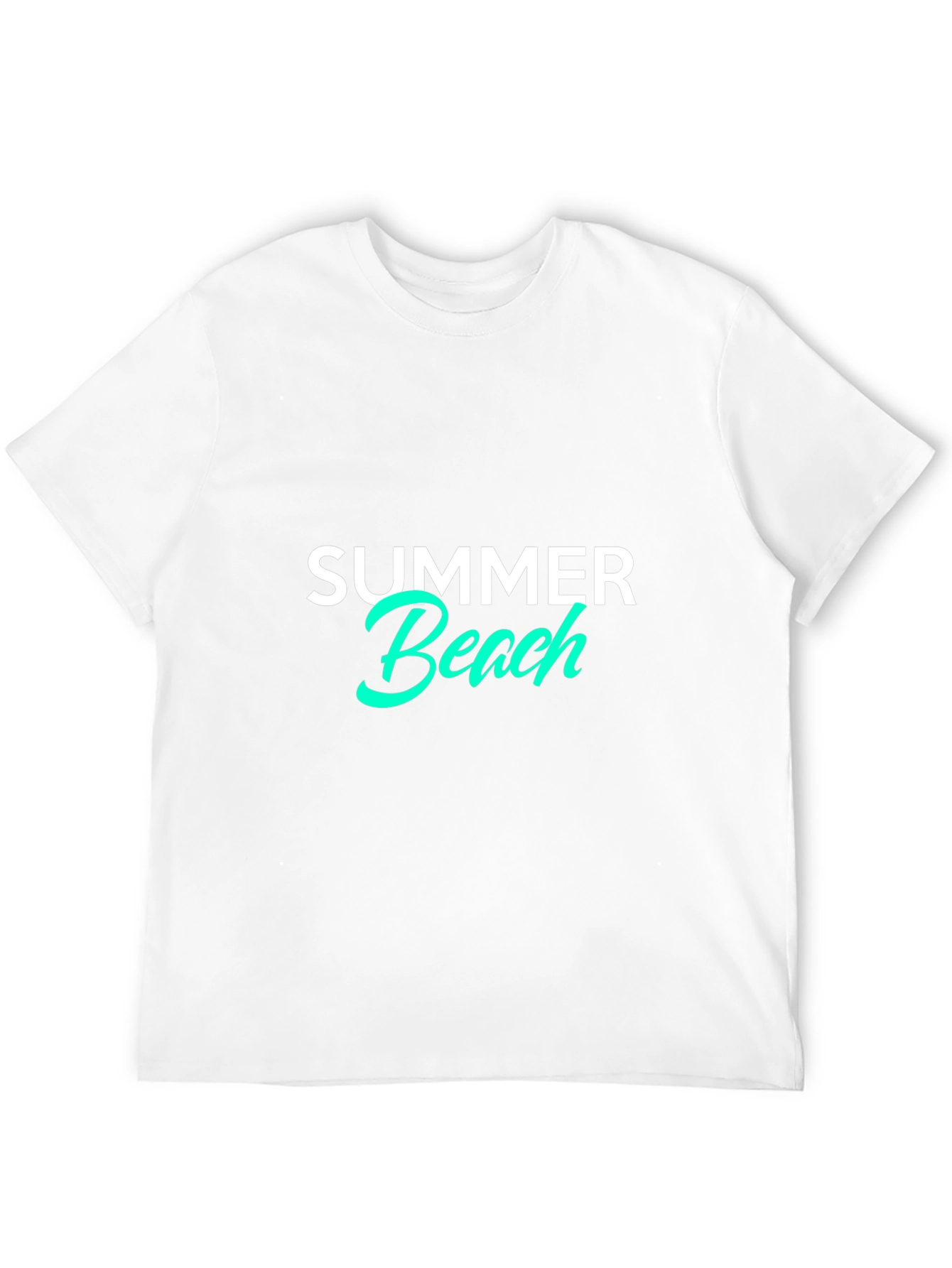 Summer Beach Graphic Tee - Casual Black T-Shirt