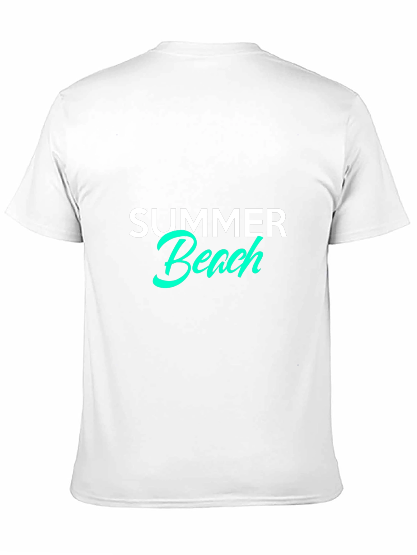 Summer Beach Graphic Tee - Casual Black T-Shirt