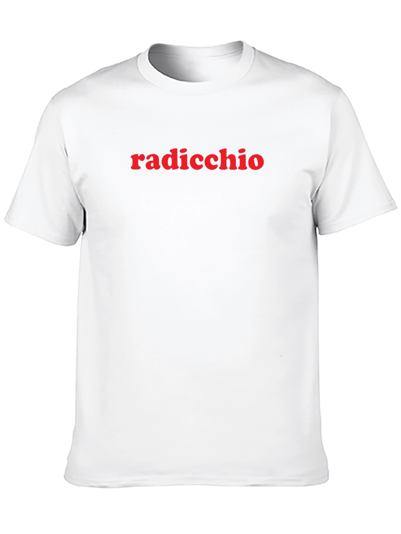 Radicchio T-Shirt - Stylish Red Text Design