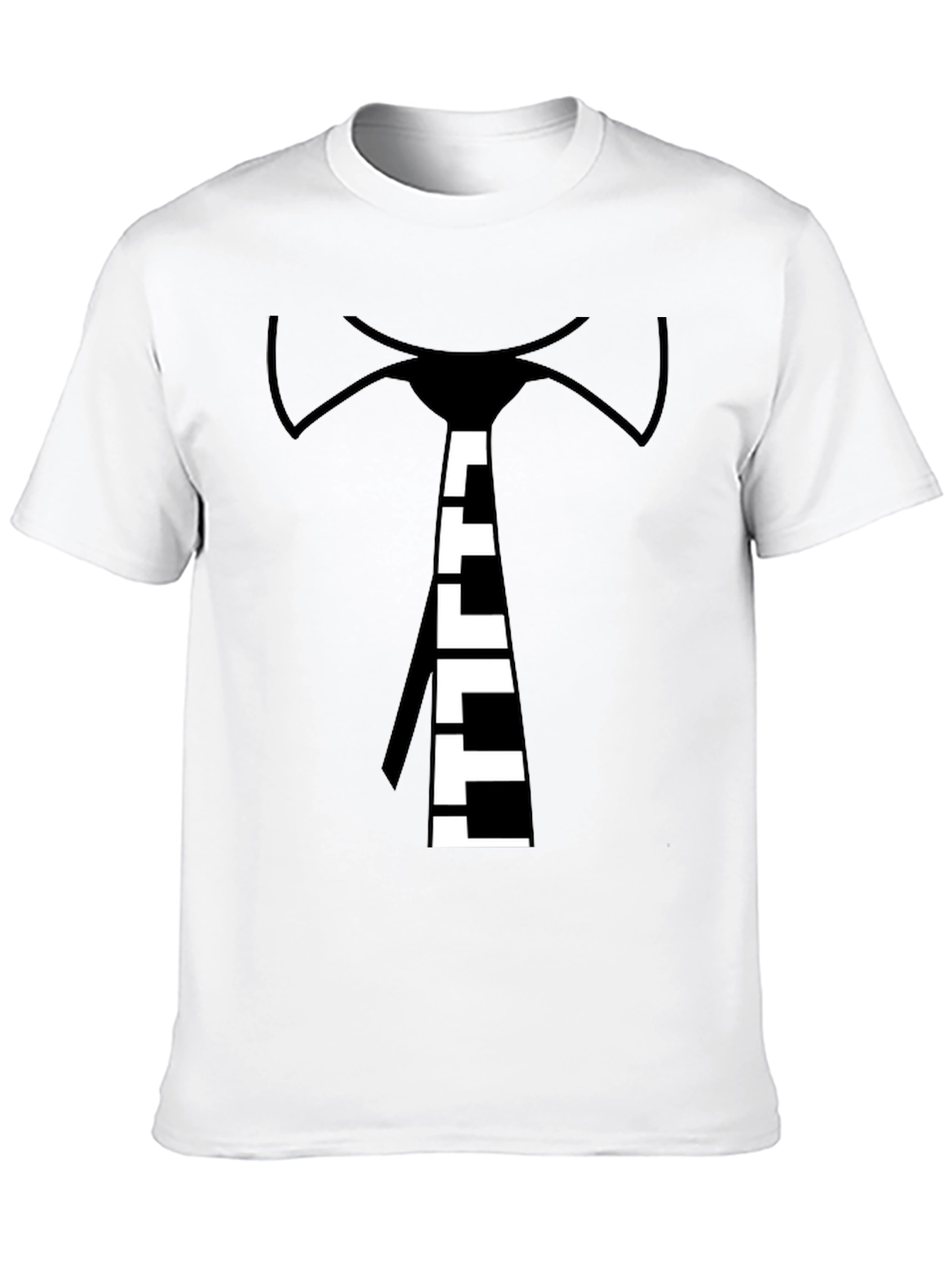 Piano Tie Graphic Black T-Shirt