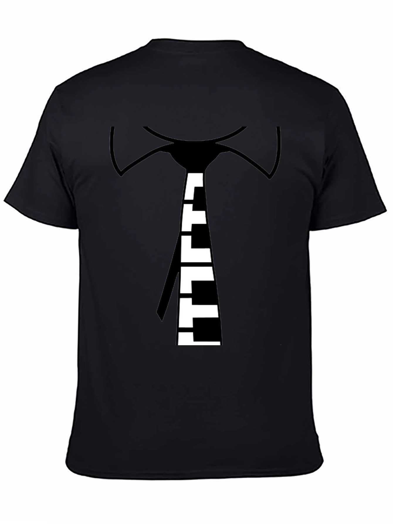 Piano Tie Graphic Black T-Shirt