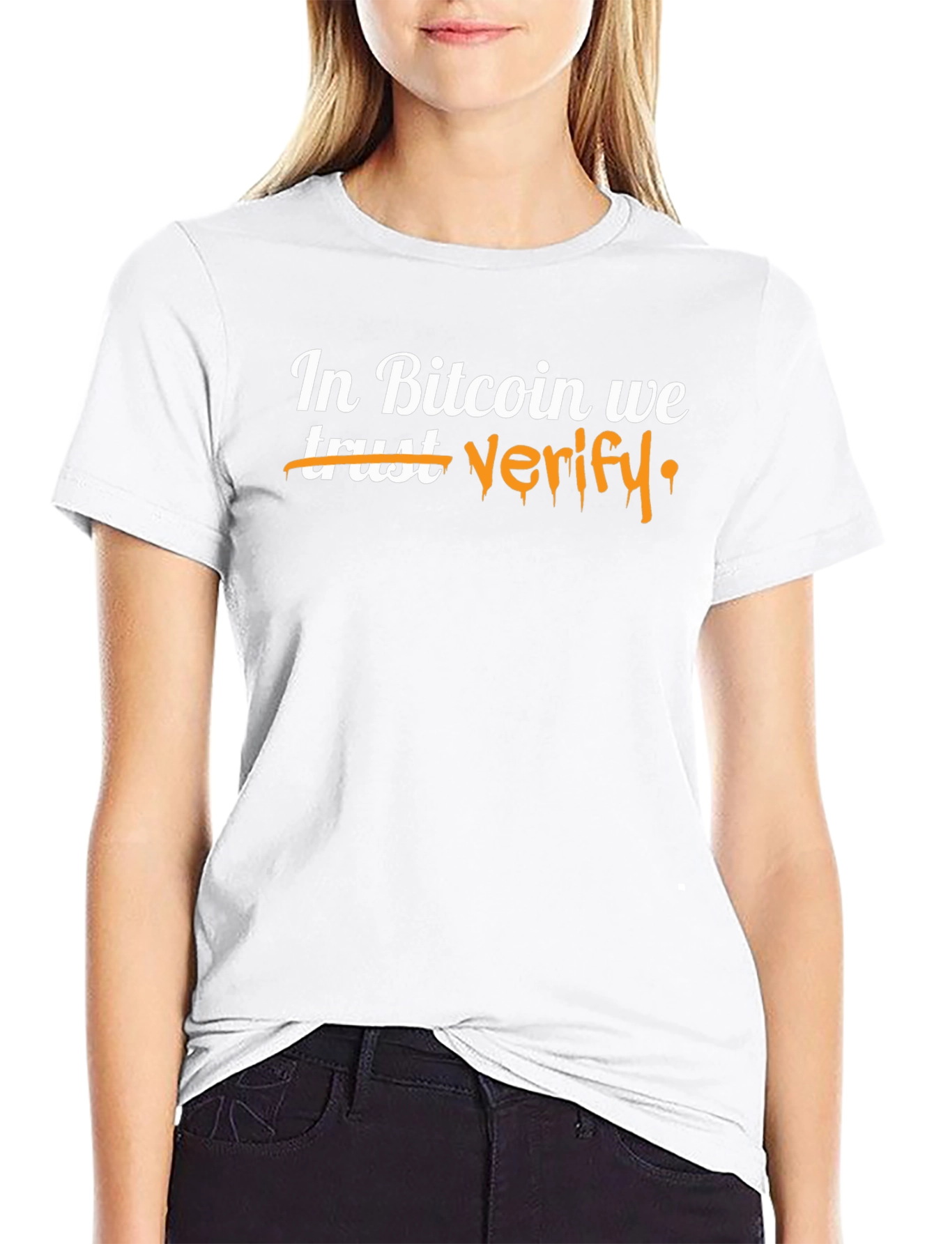 In Bitcoin We Verify Mens T-Shirt