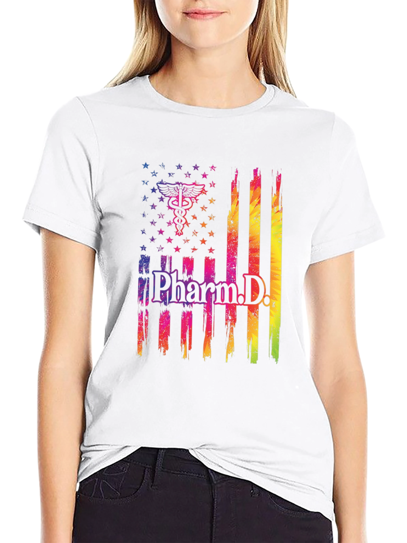 Pharm.D. American Flag T-Shirt - Tie Dye