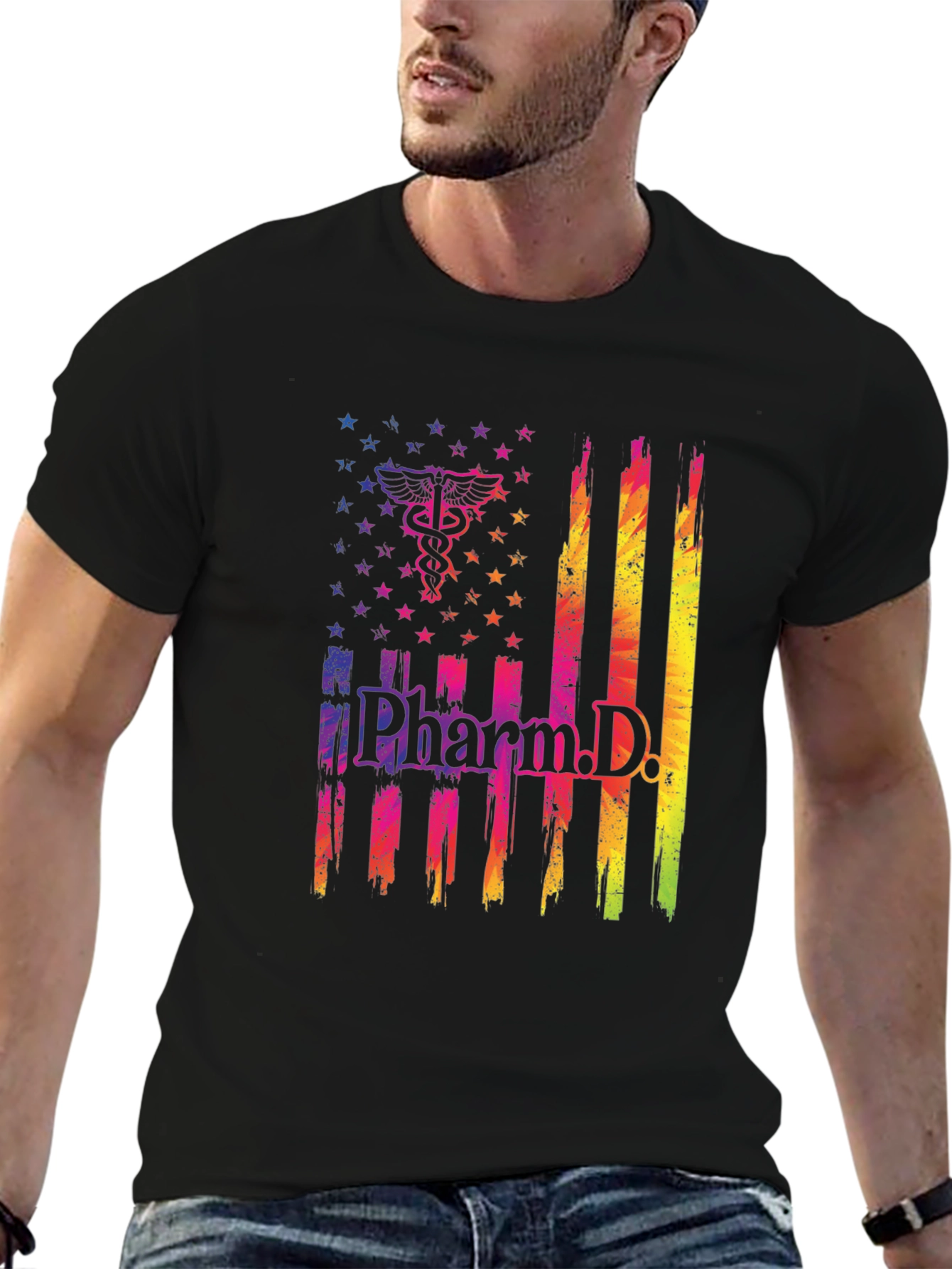 Pharm.D. American Flag T-Shirt - Tie Dye