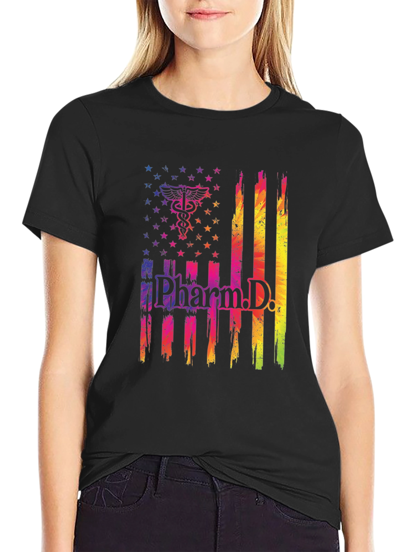 Pharm.D. American Flag T-Shirt - Tie Dye