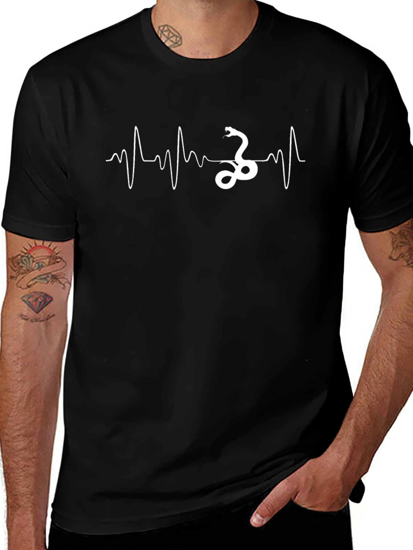 Snake Heartbeat Graphic T-Shirt