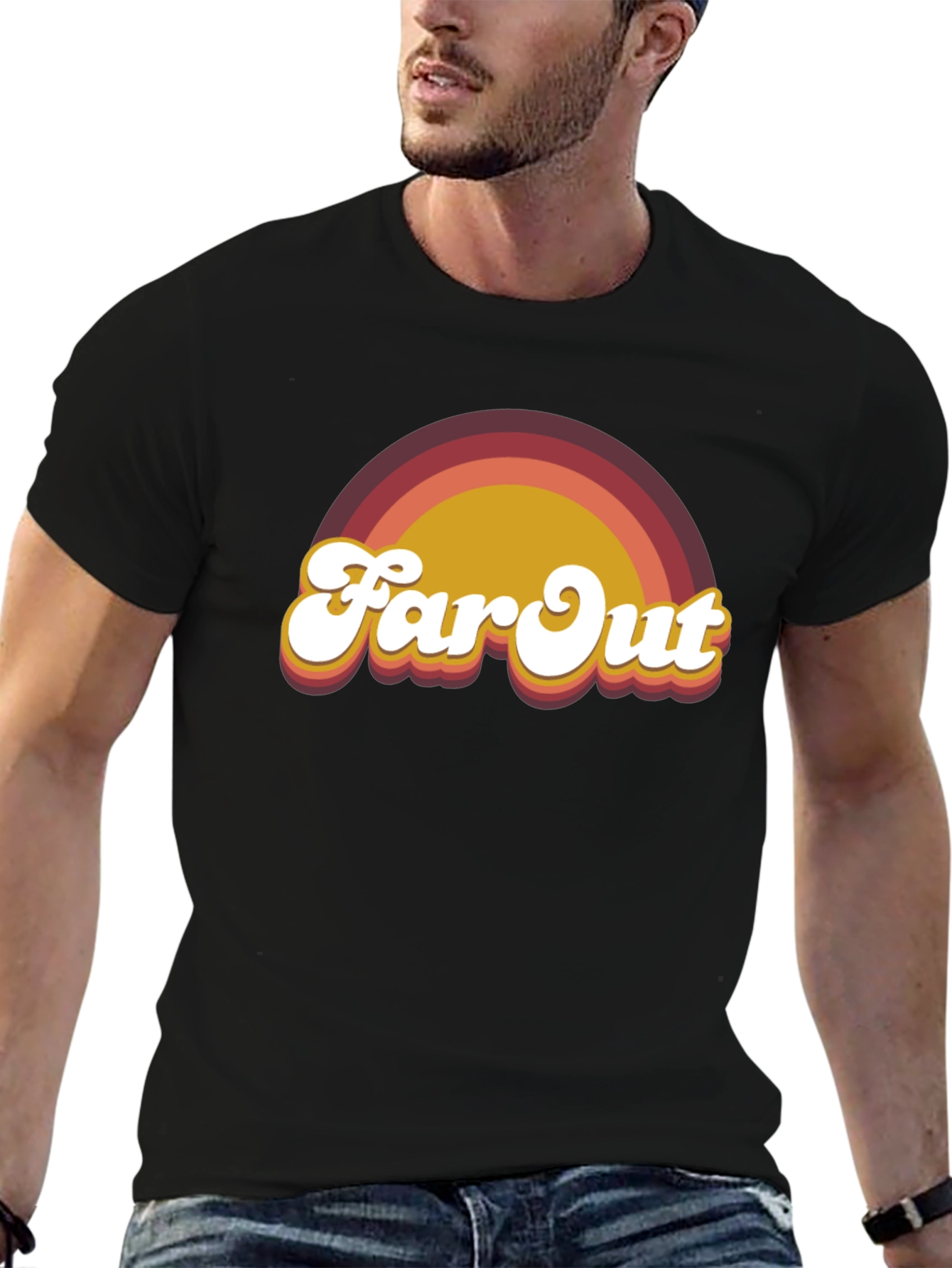 Retro Far Out Graphic T-Shirt