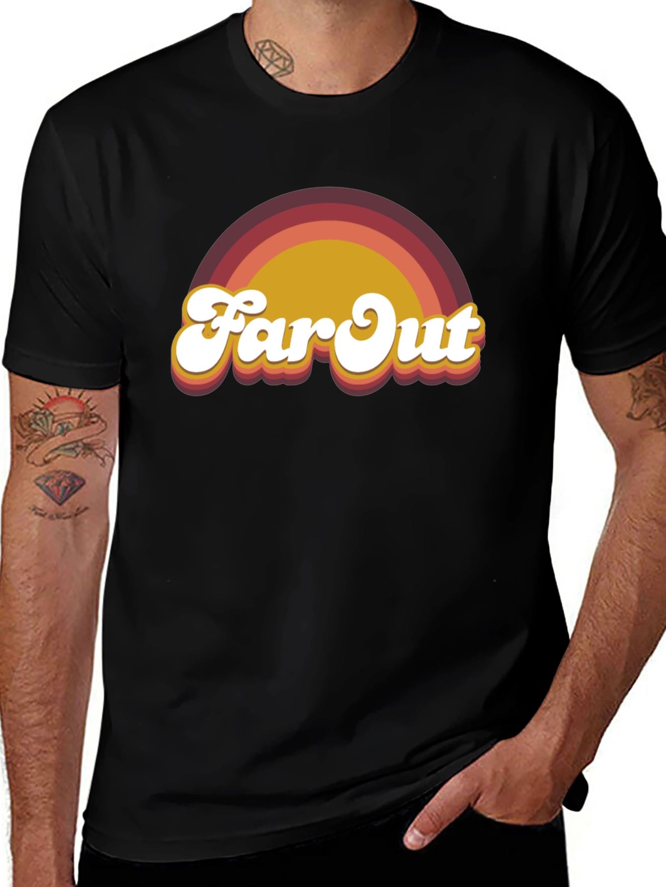 Retro Far Out Graphic T-Shirt