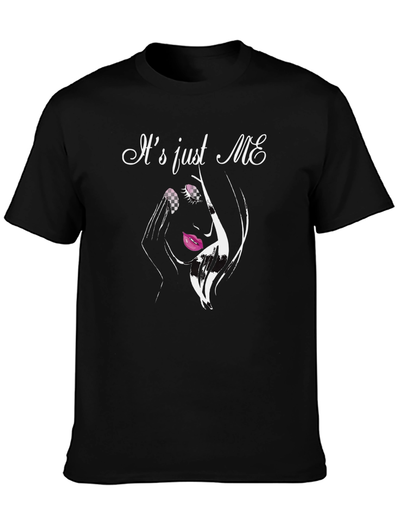 Its Just Me Graphic Tee - Trendy Black T-Shirt