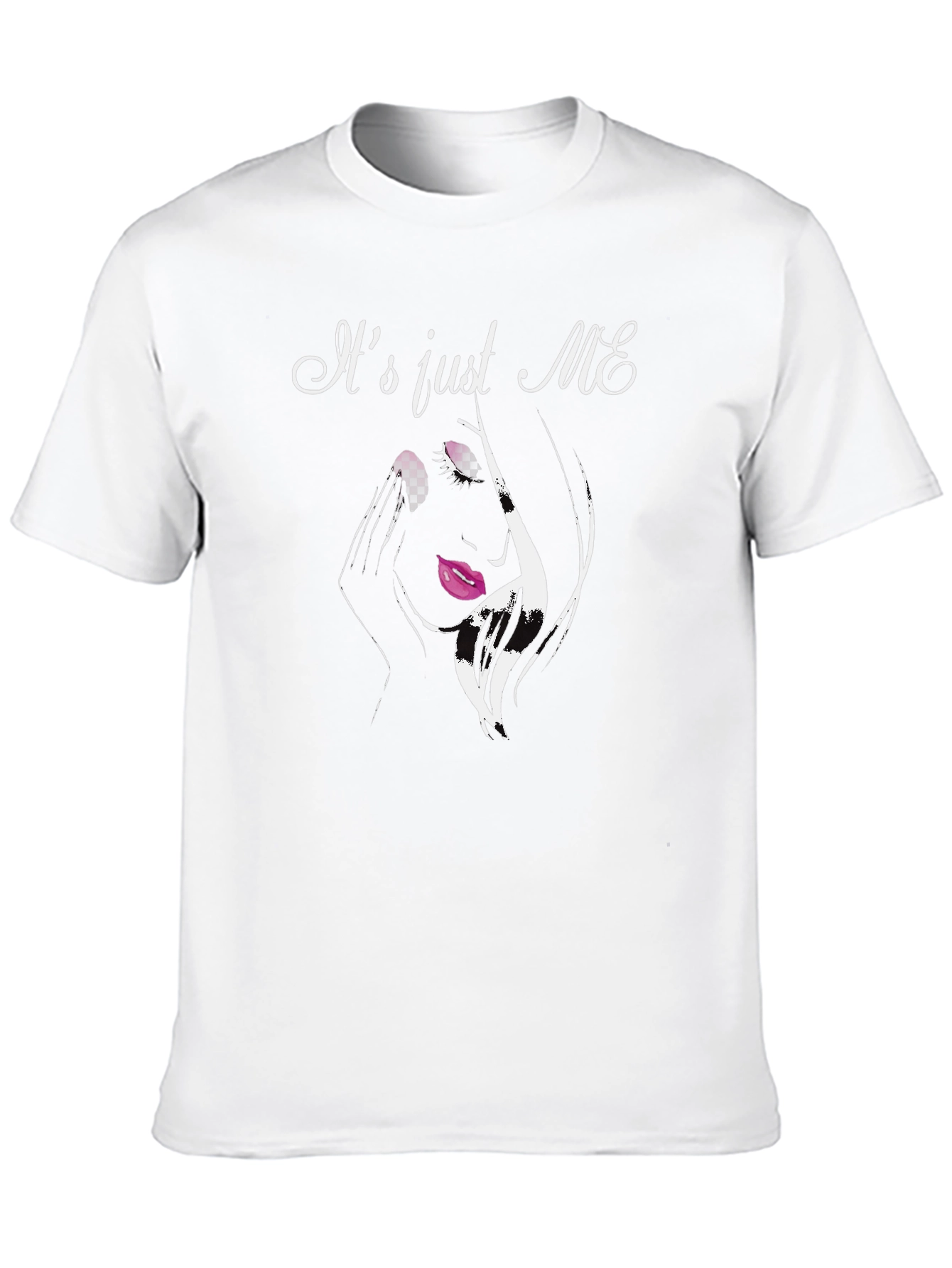 Its Just Me Graphic Tee - Trendy Black T-Shirt