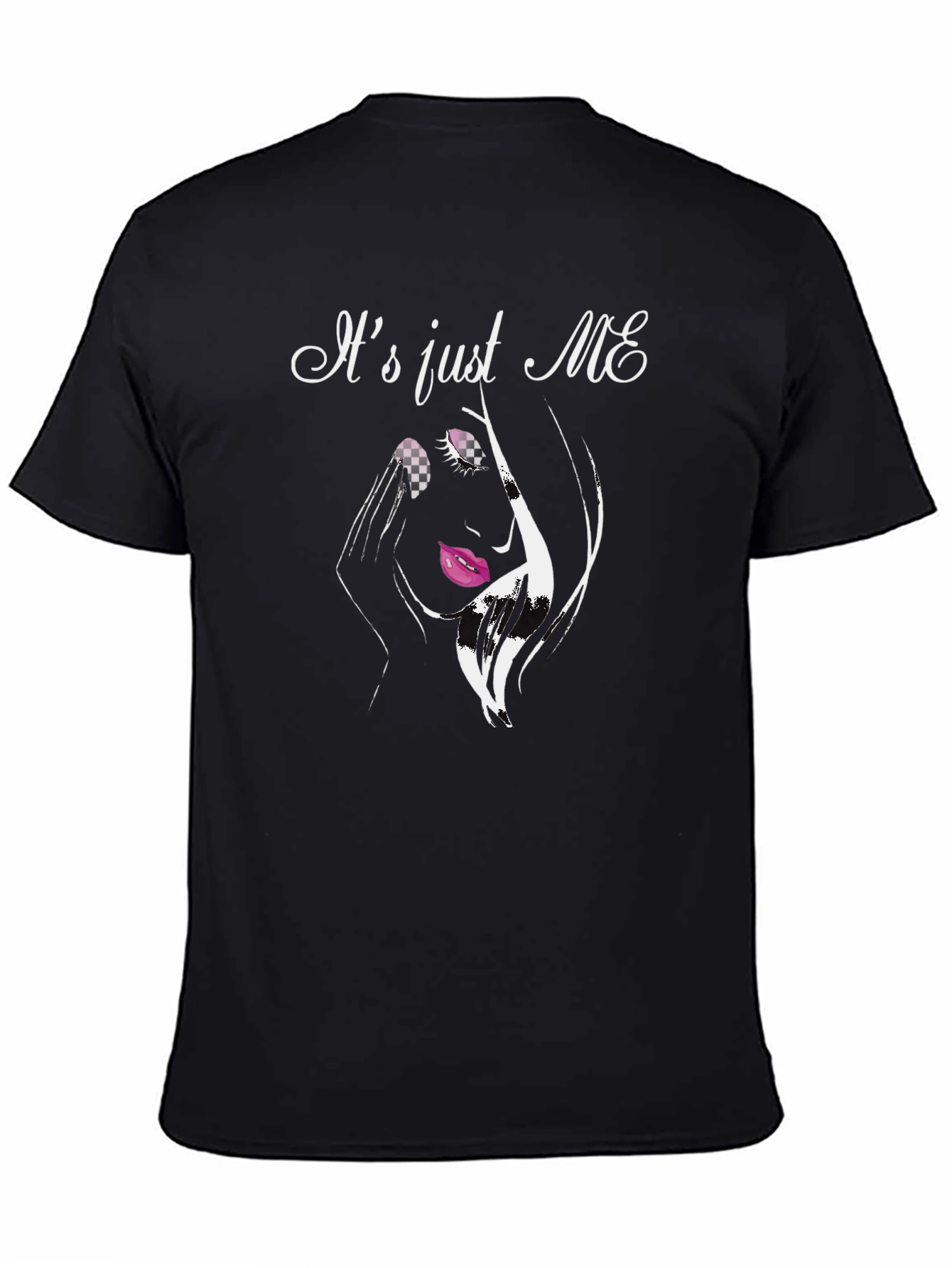 Its Just Me Graphic Tee - Trendy Black T-Shirt