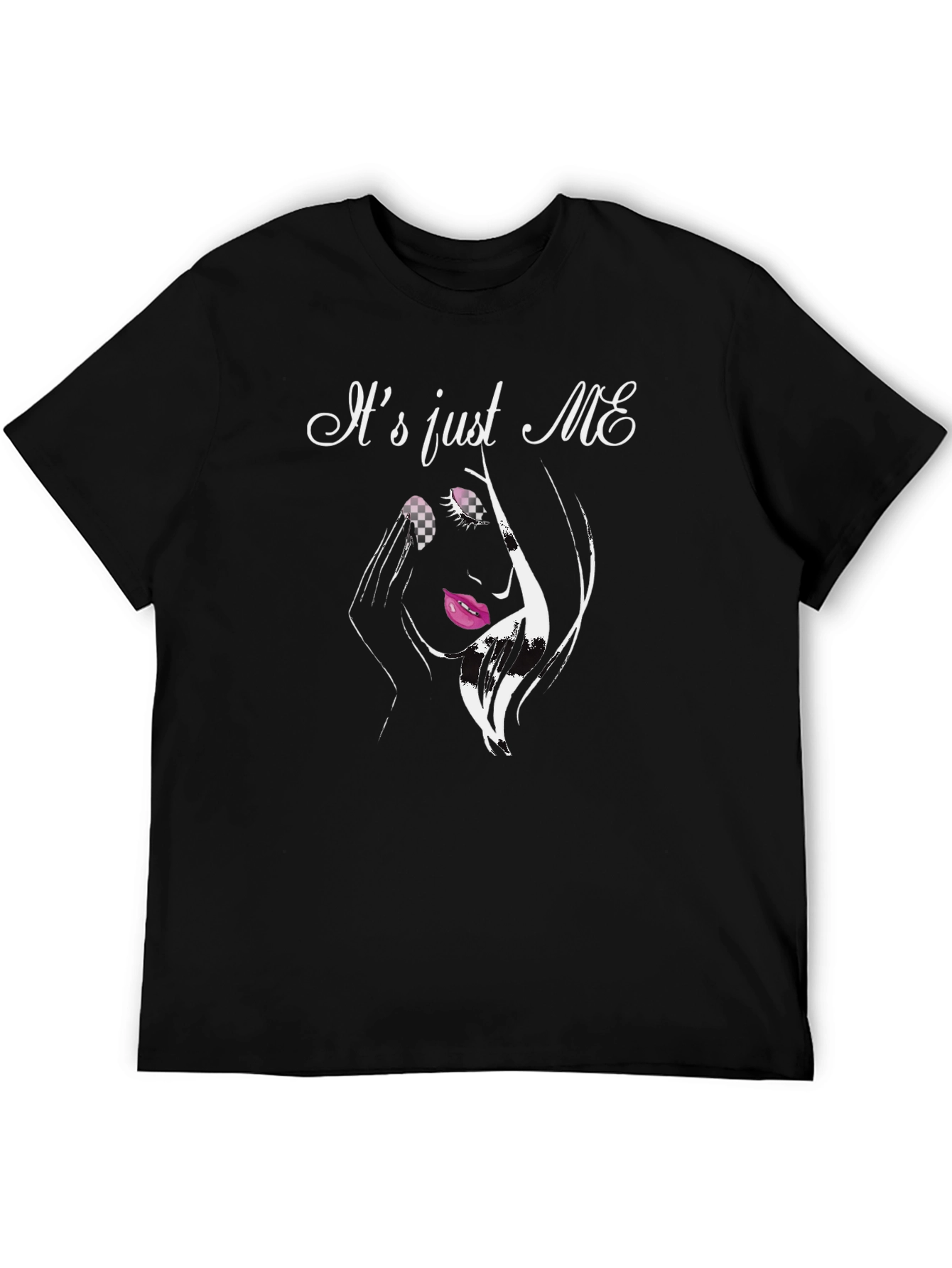 Its Just Me Graphic Tee - Trendy Black T-Shirt
