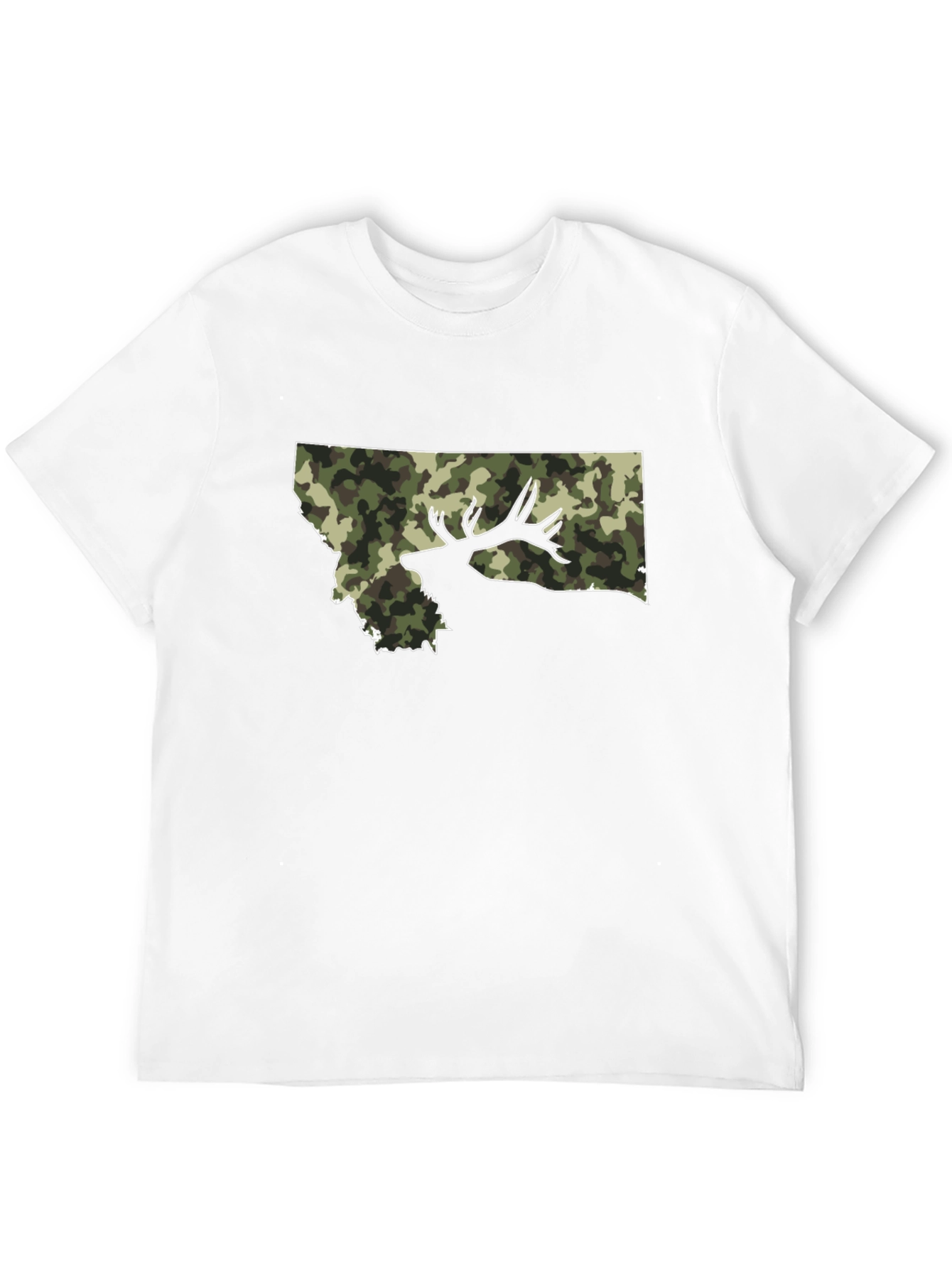 Montana Camo Deer Graphic T-Shirt