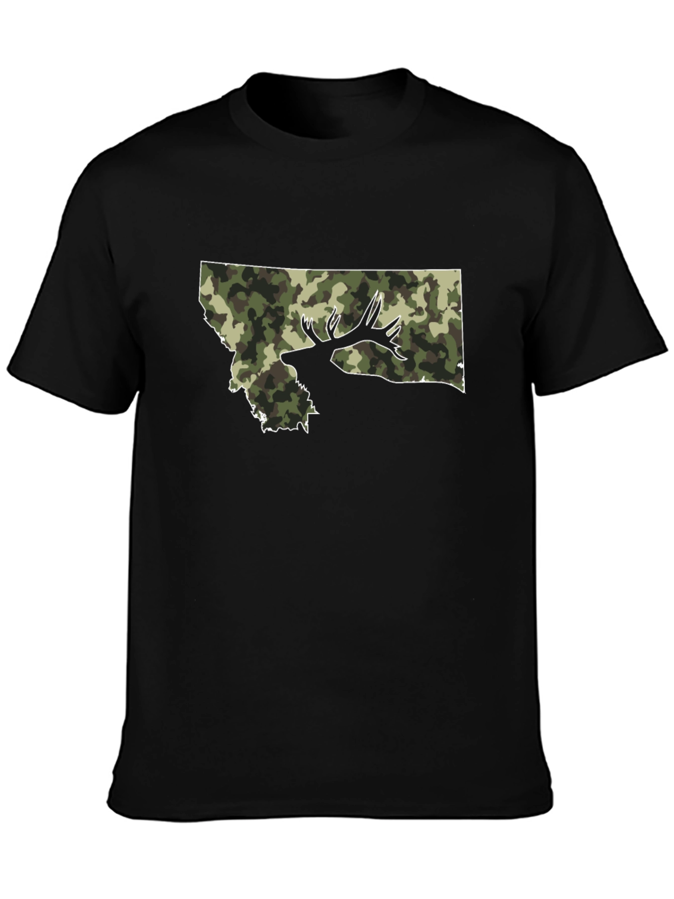 Montana Camo Deer Graphic T-Shirt