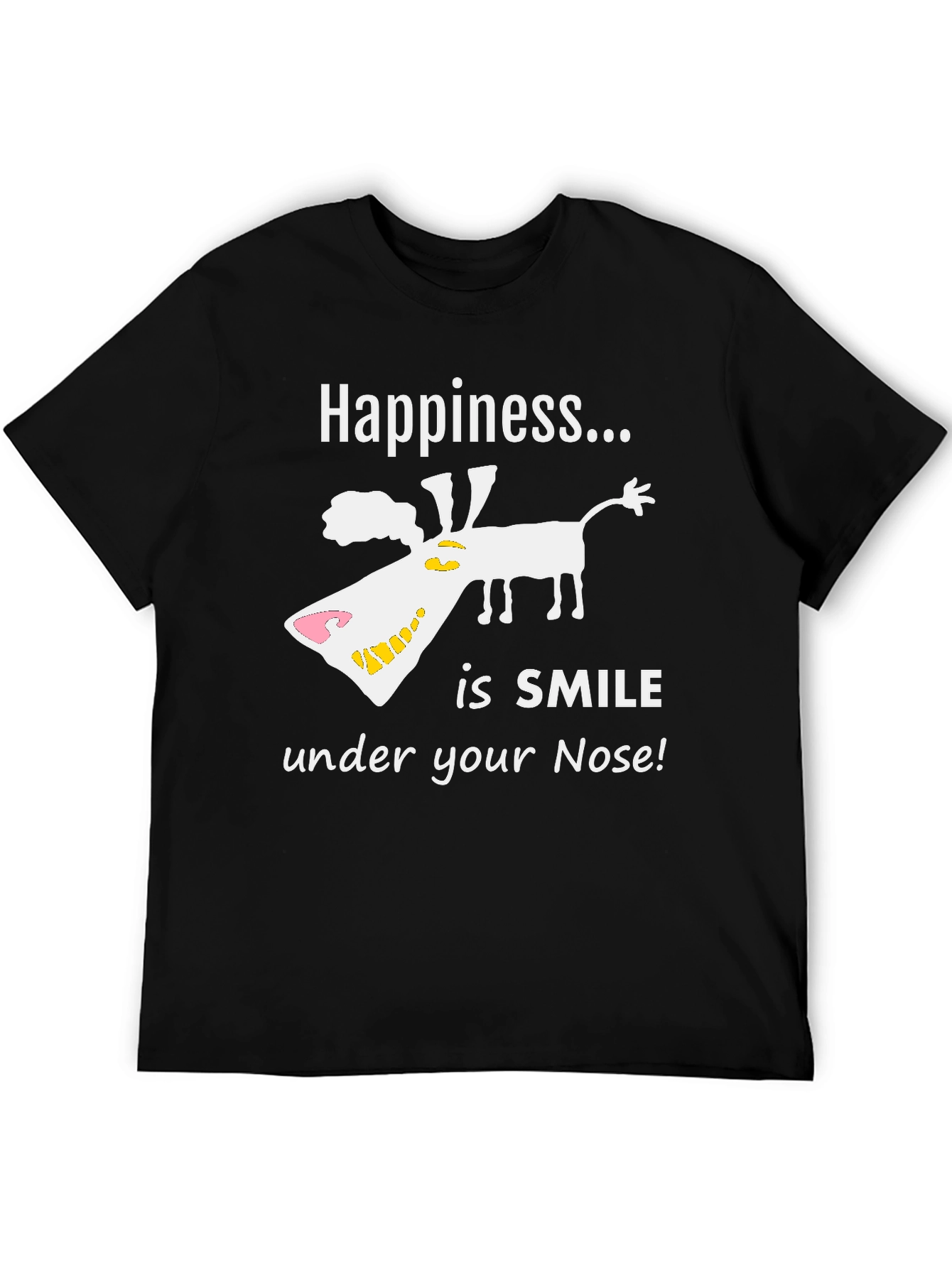 Happiness is Smile Dog Graphic Tee
