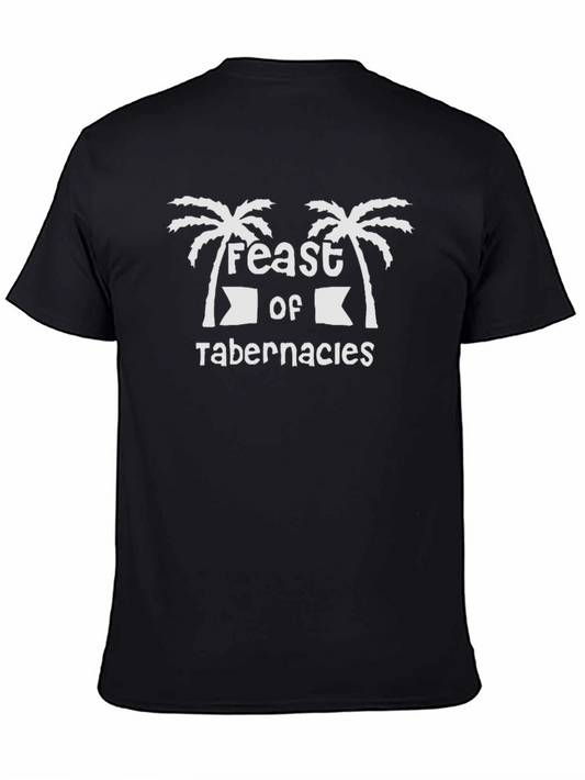 Feast of Tabernacles T-Shirt Black Cotton Tee