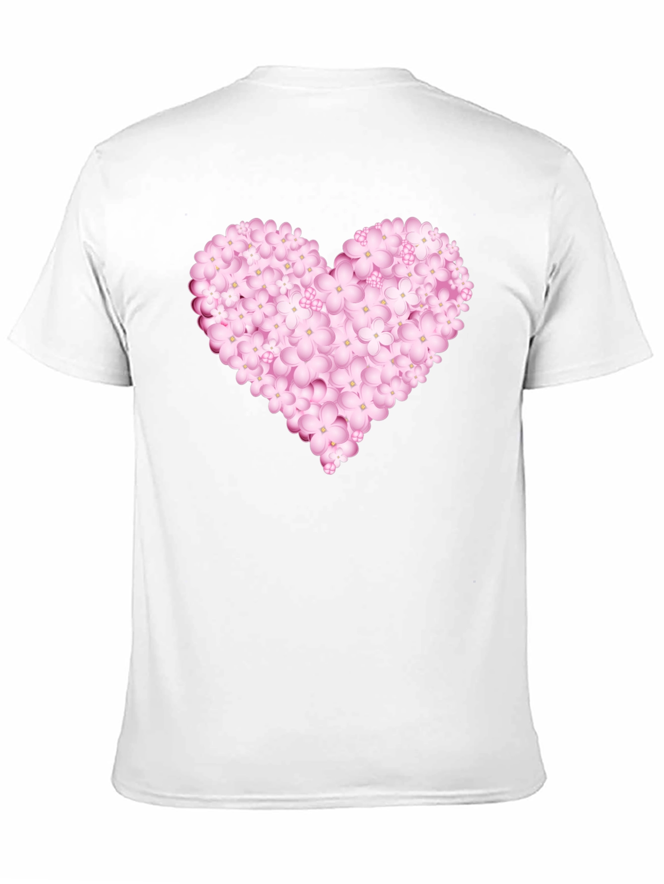 Floral Heart Graphic Black Tee