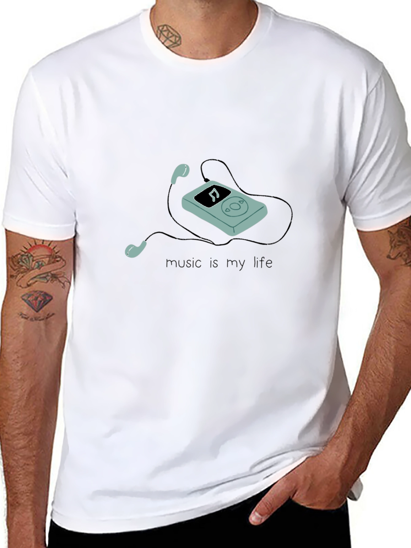 Music is My Life Graphic T-Shirt
