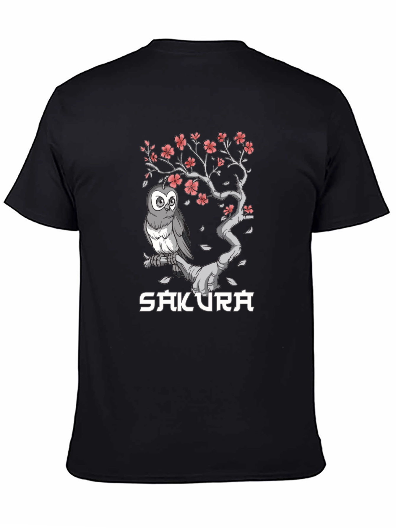 Sakura Owl Graphic T-Shirt