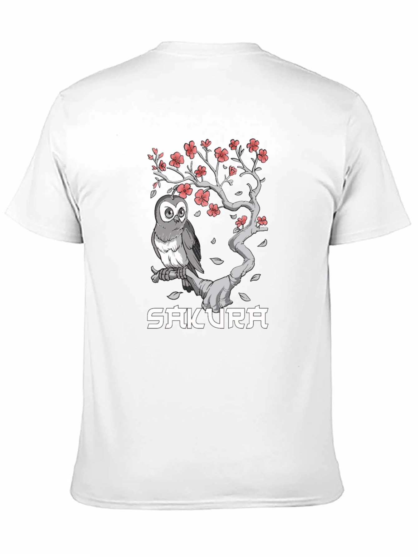 Sakura Owl Graphic T-Shirt