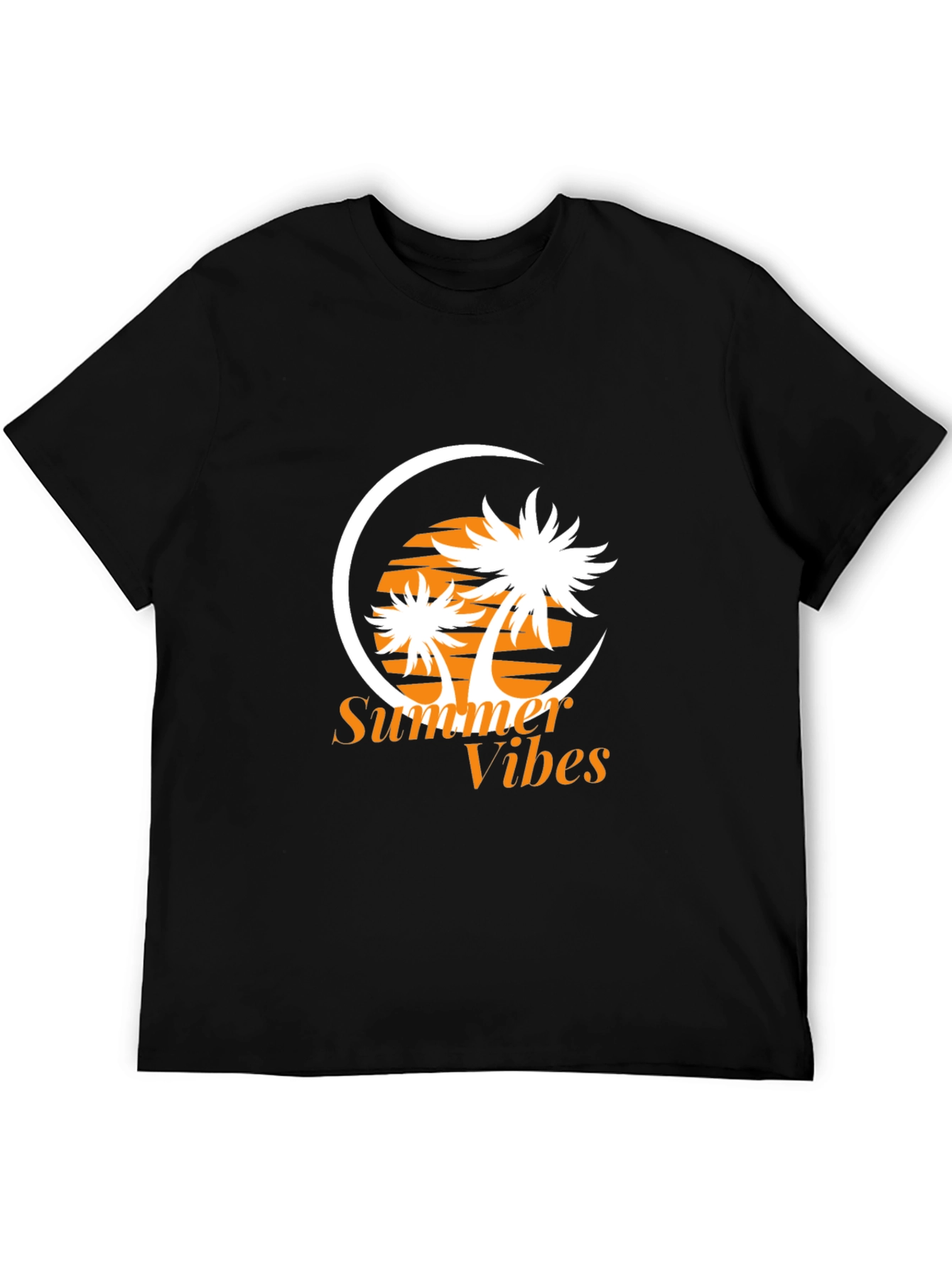 Summer Vibes Graphic Tee - Palm Tree Print