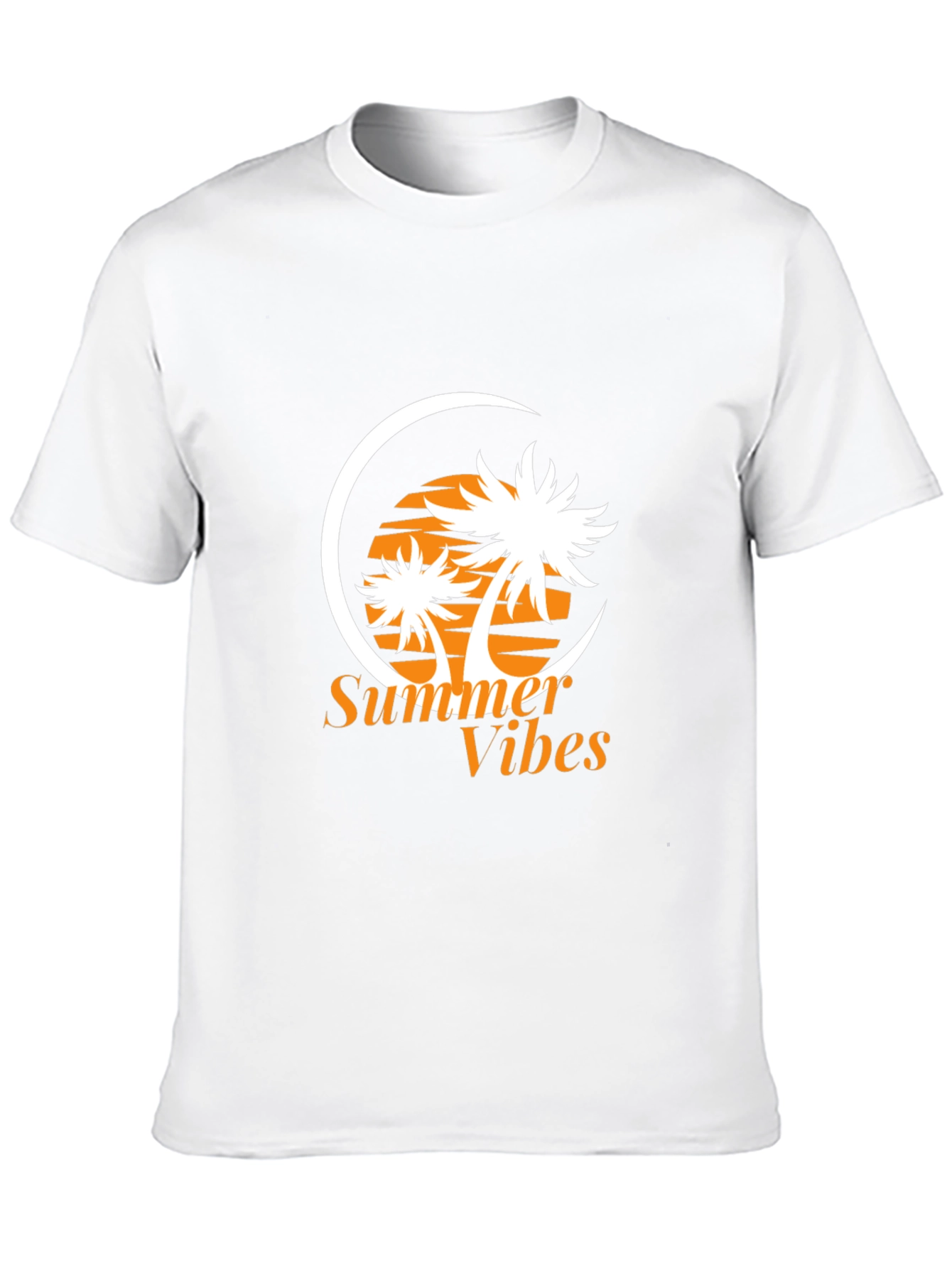 Summer Vibes Graphic Tee - Palm Tree Print