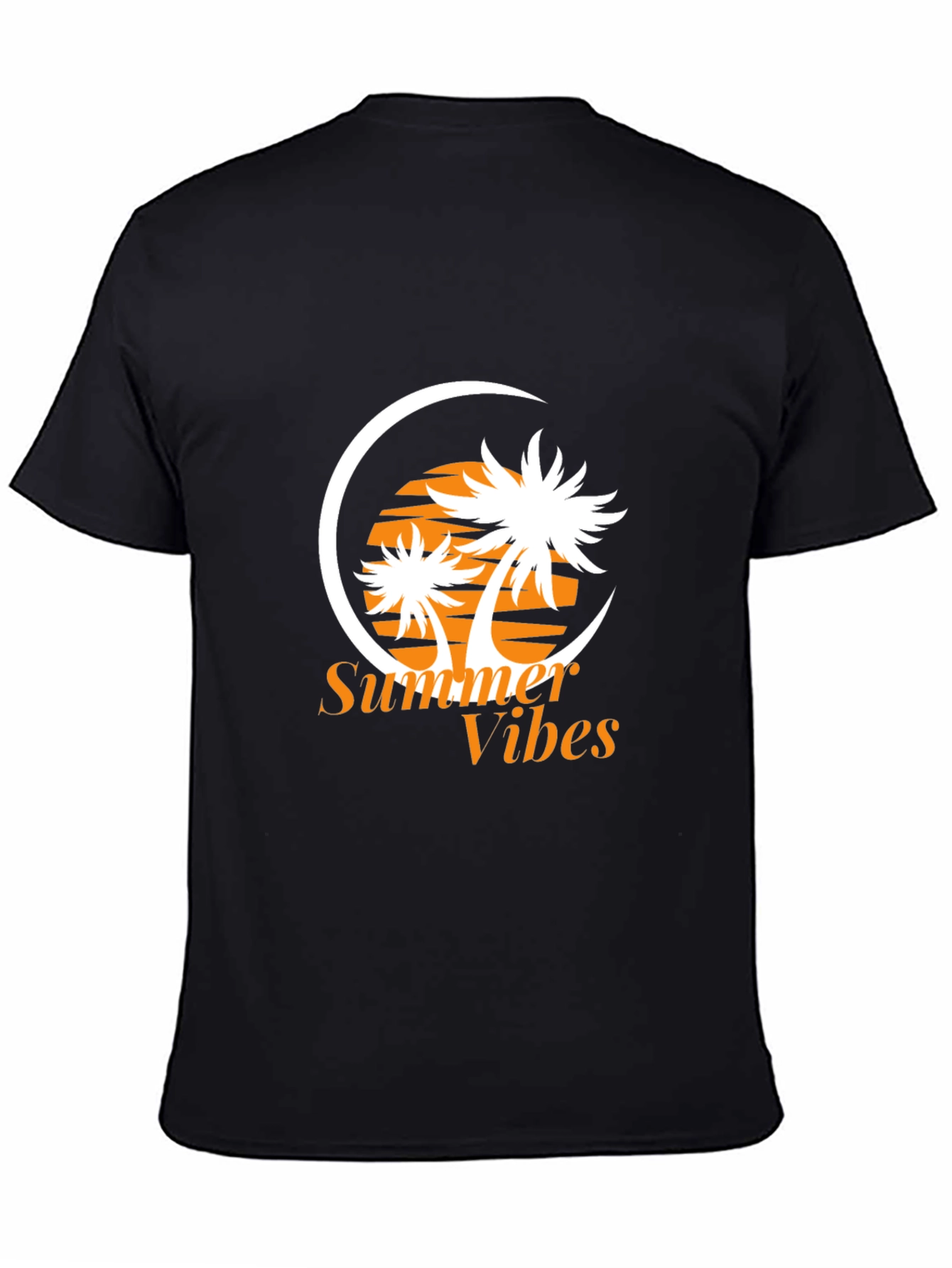 Summer Vibes Graphic Tee - Palm Tree Print