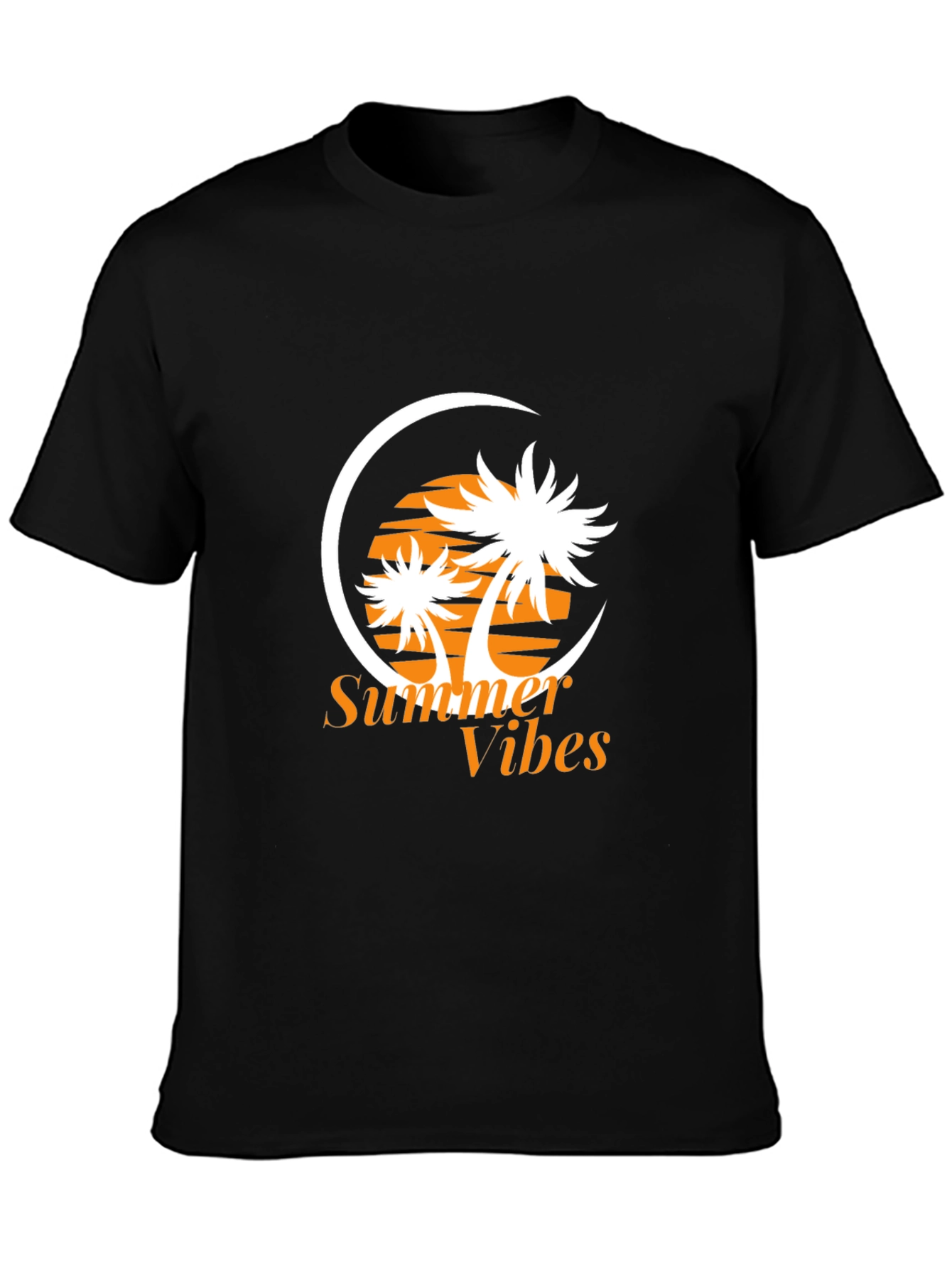 Summer Vibes Graphic Tee - Palm Tree Print