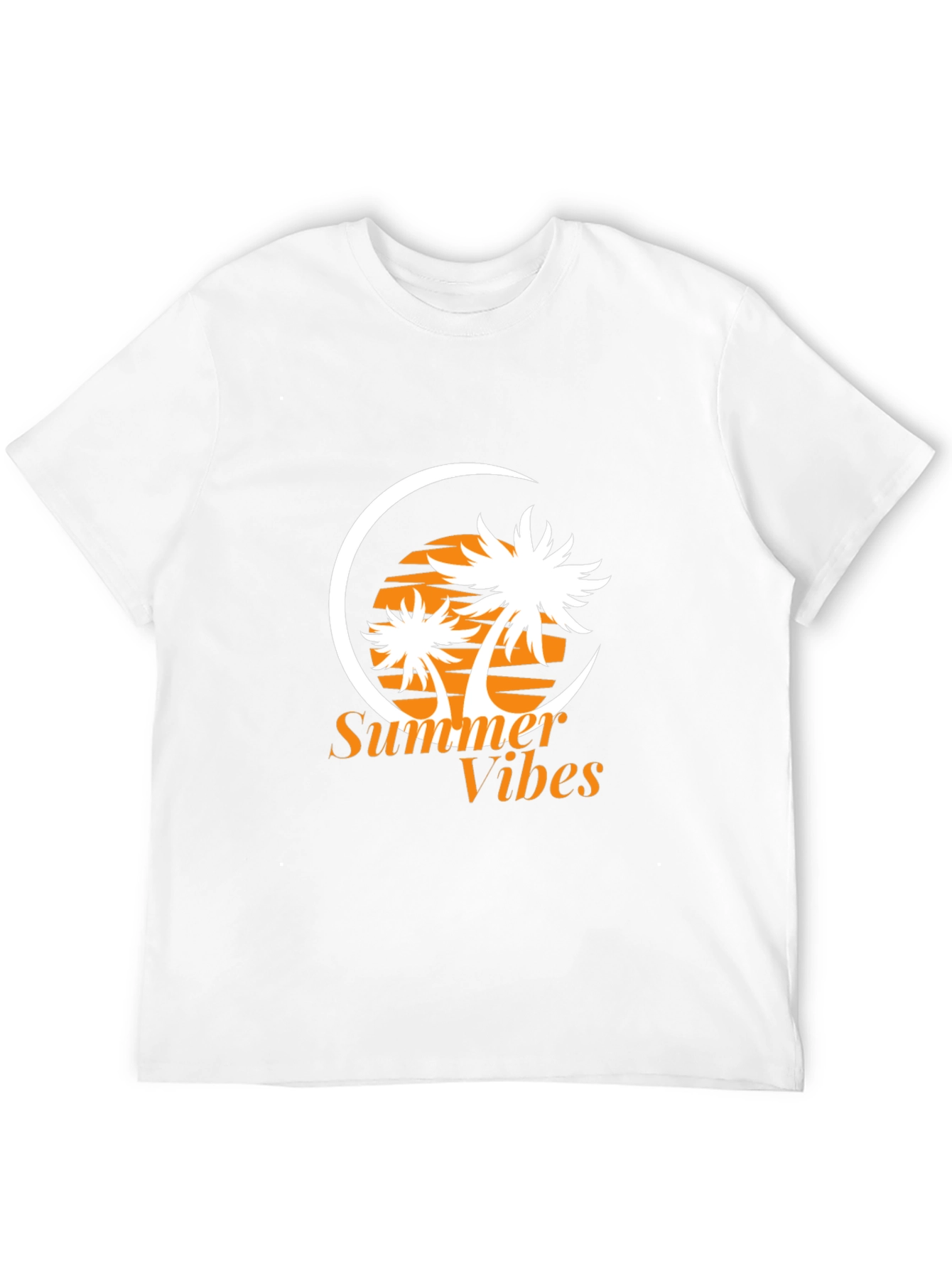 Summer Vibes Graphic Tee - Palm Tree Print