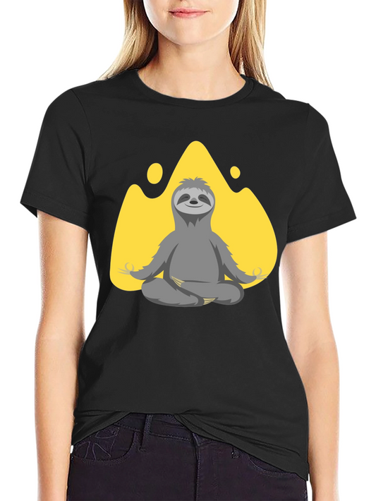 Meditating Sloth Graphic T-Shirt