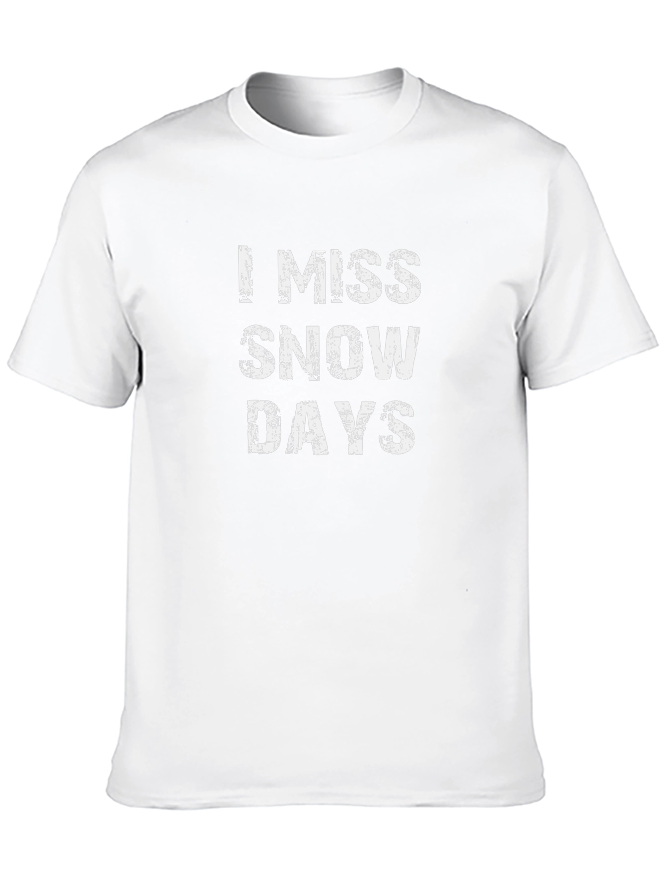 I Miss Snow Days Black T-Shirt