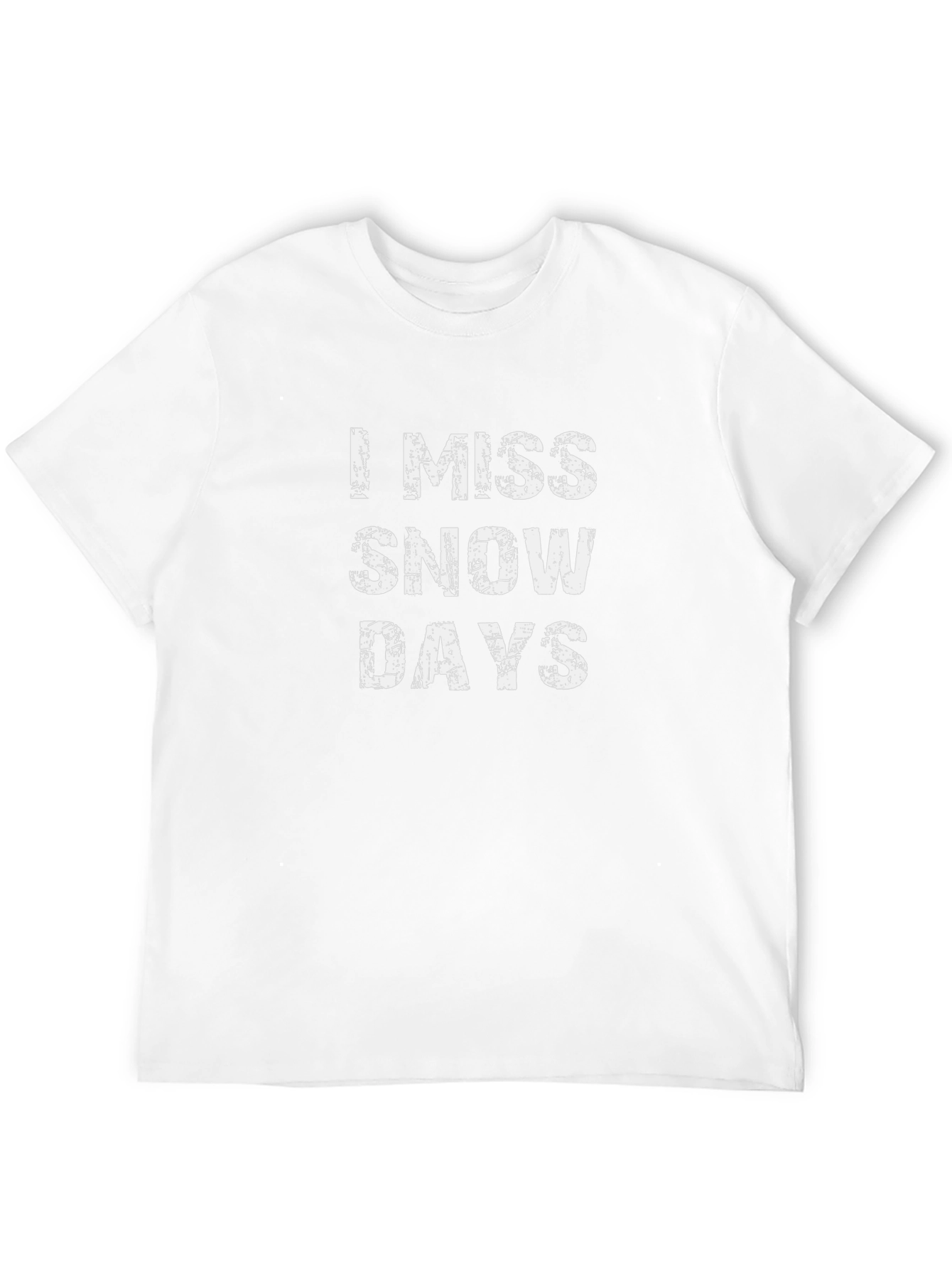 I Miss Snow Days Black T-Shirt