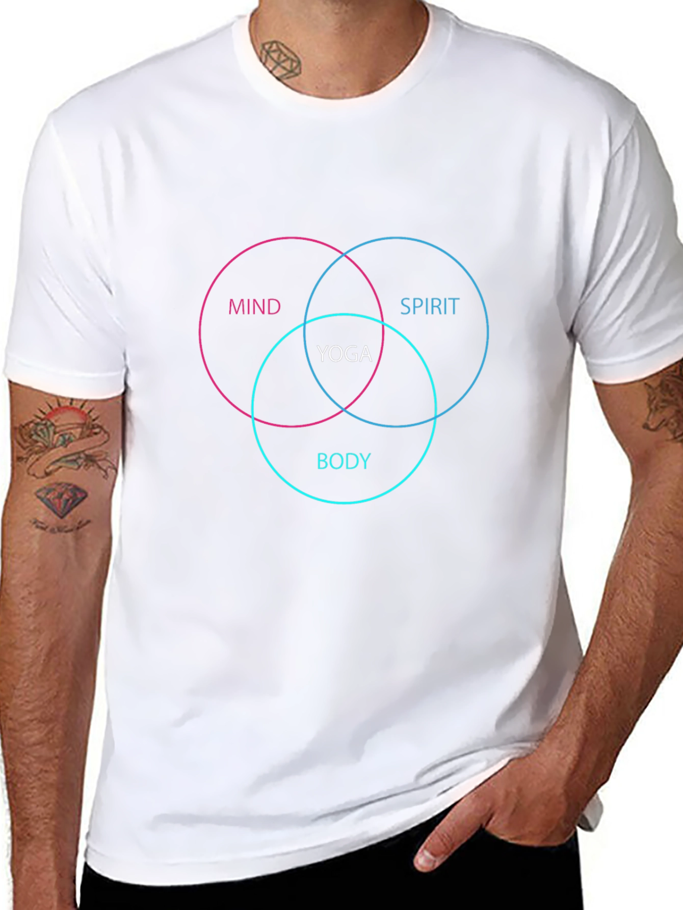 Mind Body Spirit Yoga T-Shirt Black