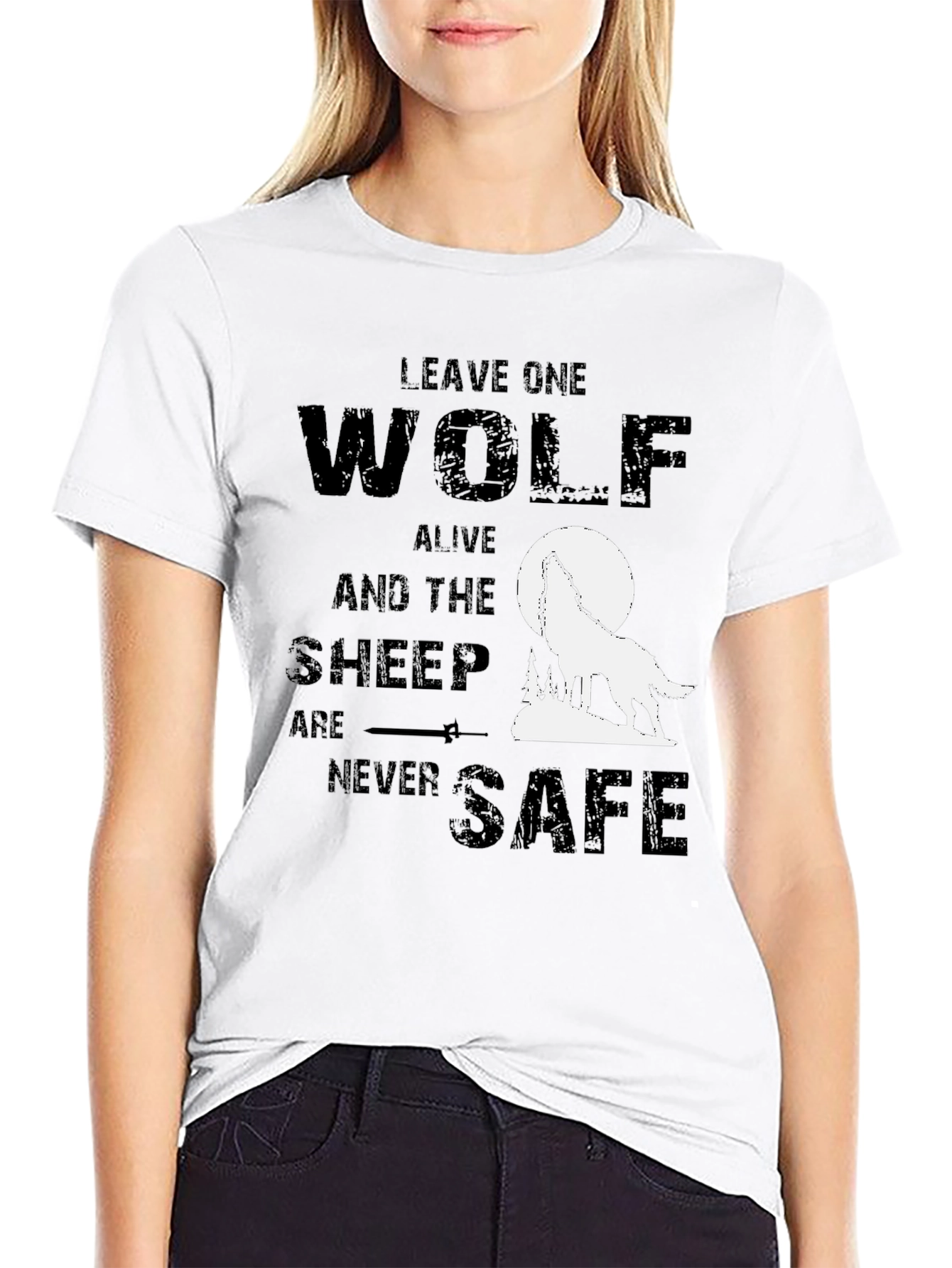 Wolf Graphic T-Shirt - Leave One Wolf Alive Tee